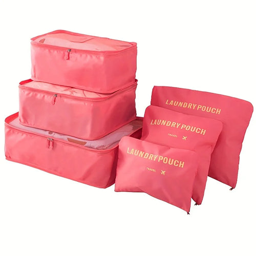 Six Piece Travel Luggage Storage Bags