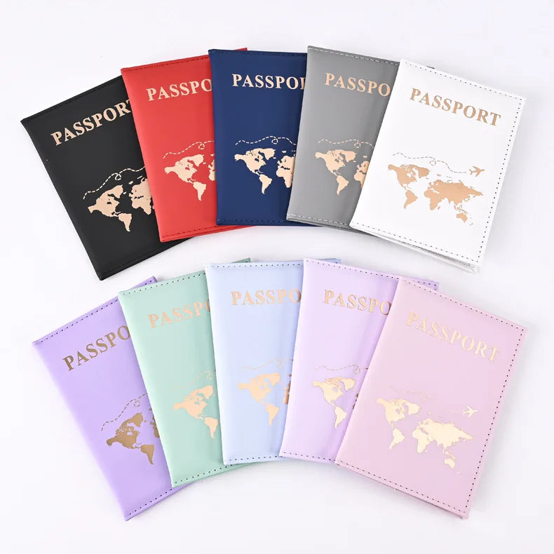 Map Pattern Ticket Passport Covers