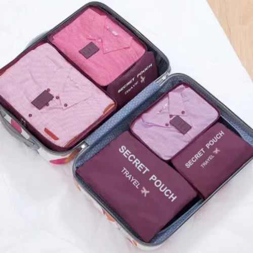 Six Piece Travel Luggage Storage Bags