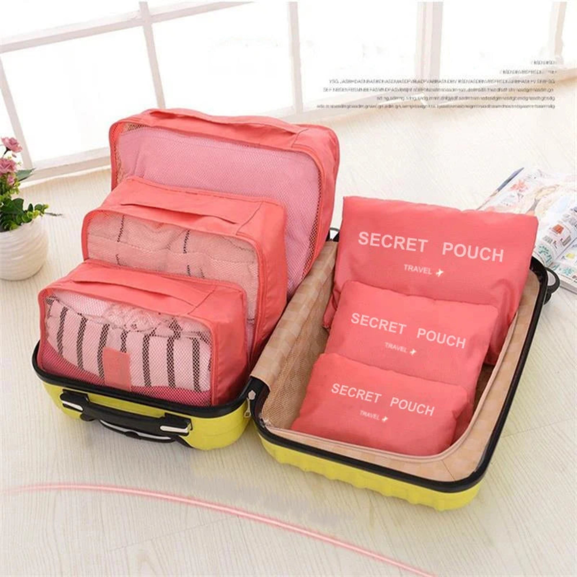Six Piece Travel Luggage Storage Bags