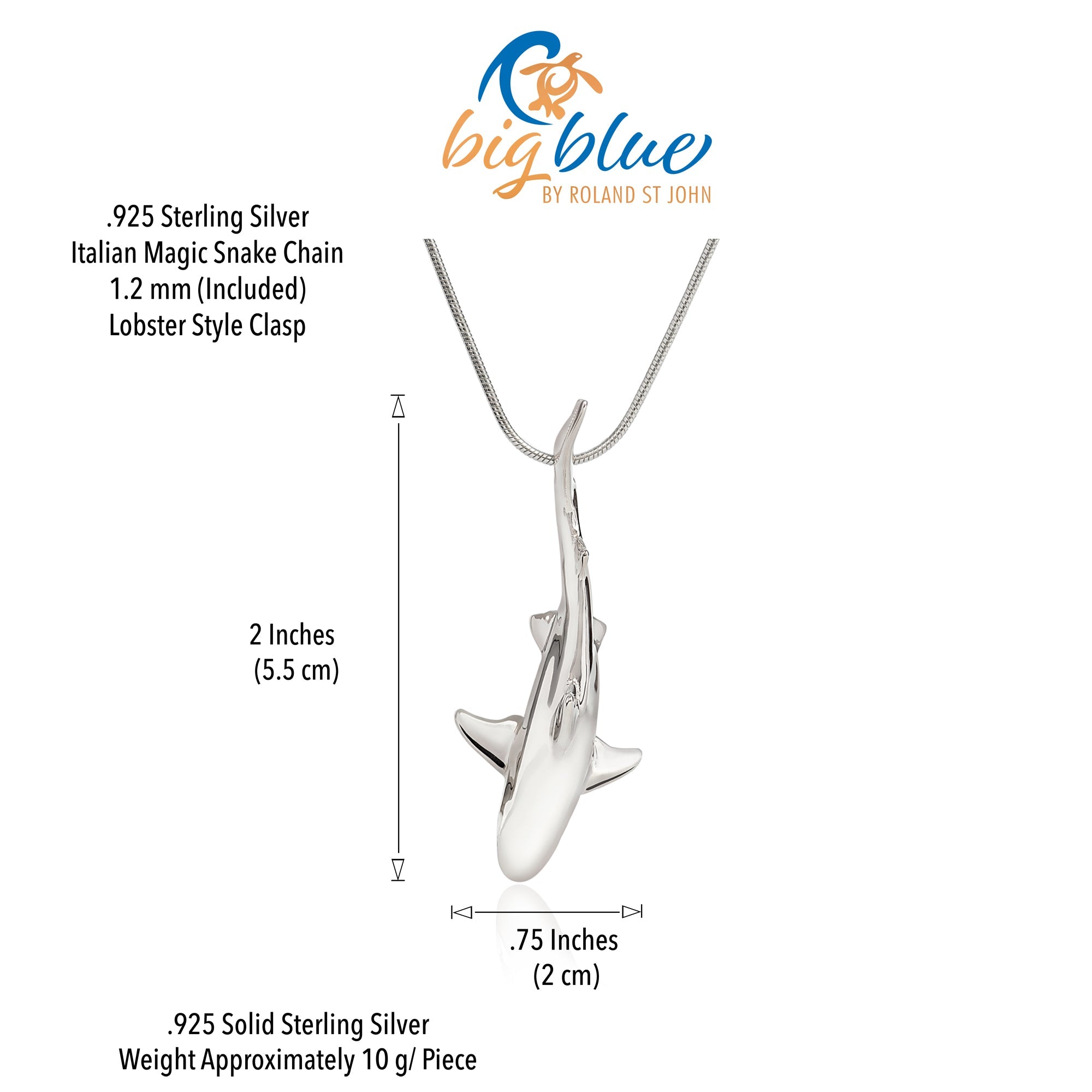 Shark Necklace for Women Sterling Silver