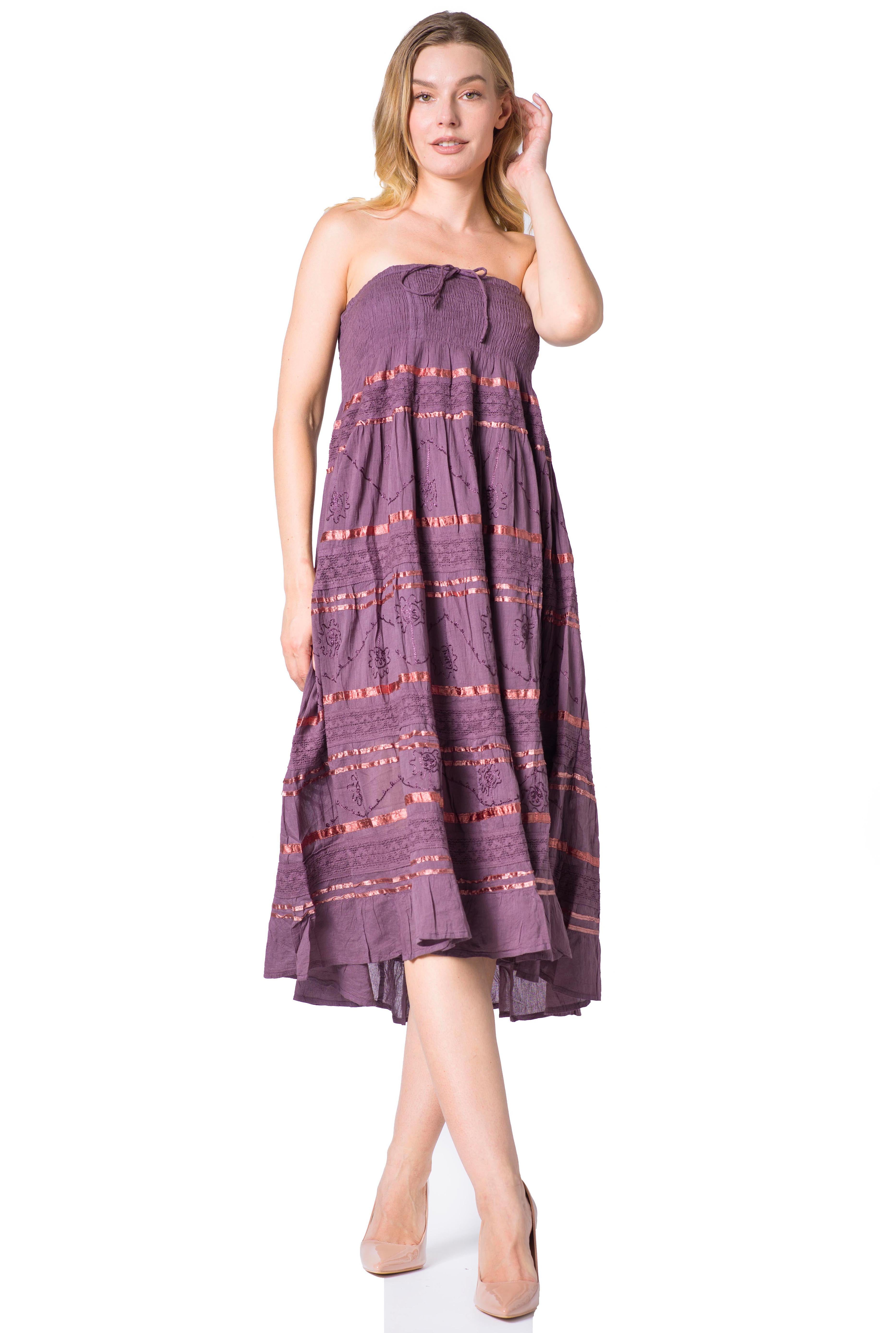Sakkas - Lace and Ribbon Peasant Boho Skirt