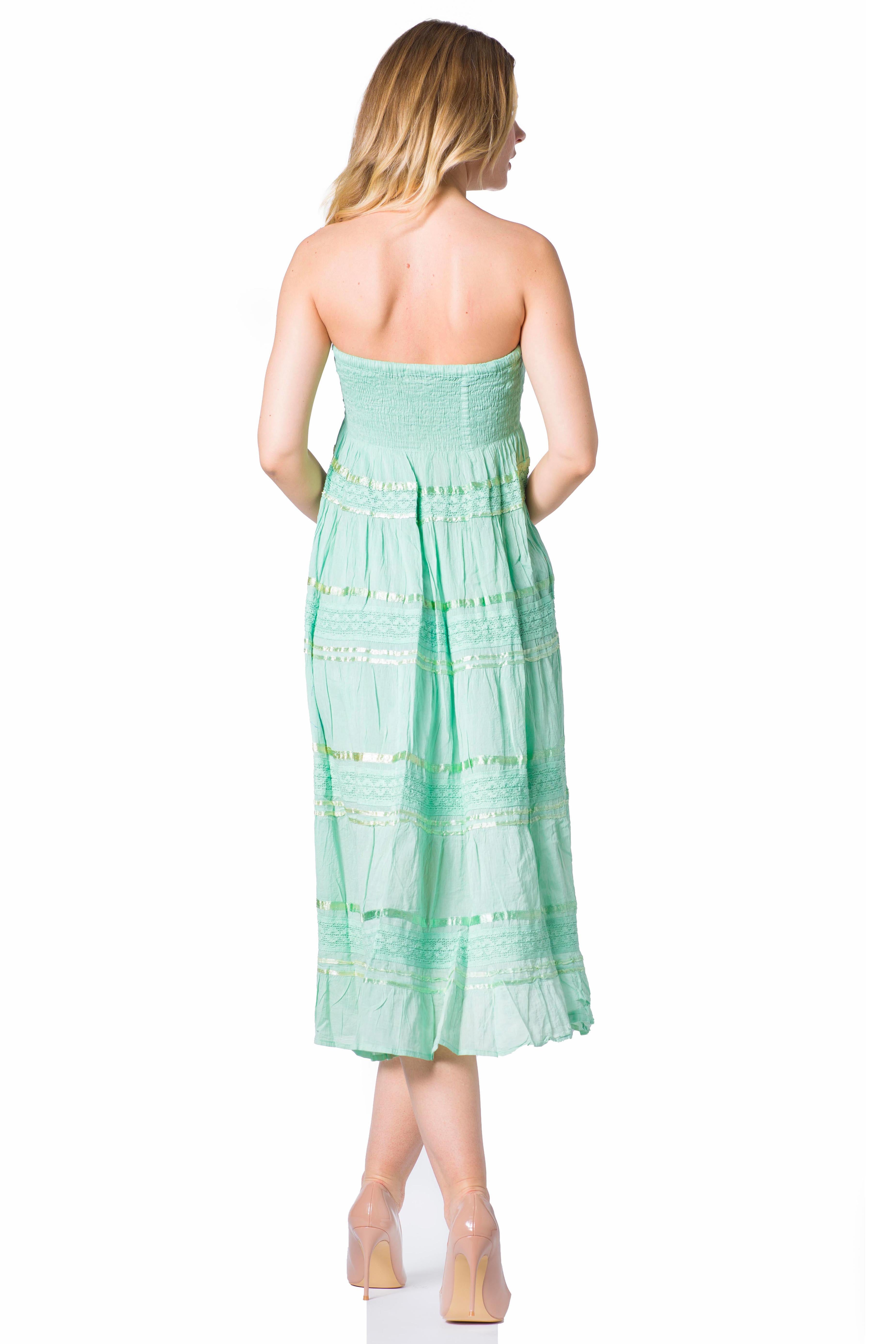 Sakkas - Lace and Ribbon Peasant Boho Skirt