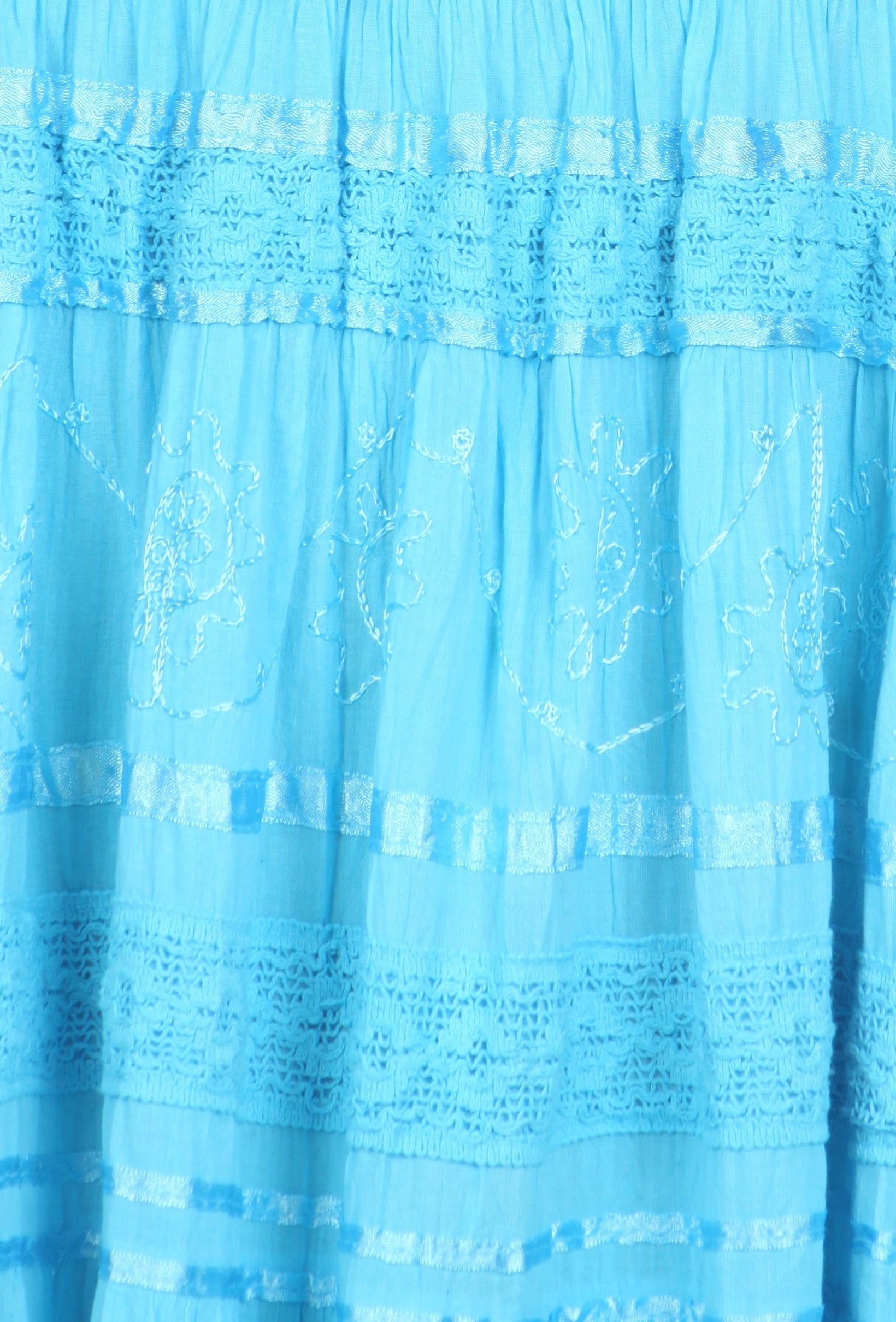 Sakkas - Lace and Ribbon Peasant Boho Skirt