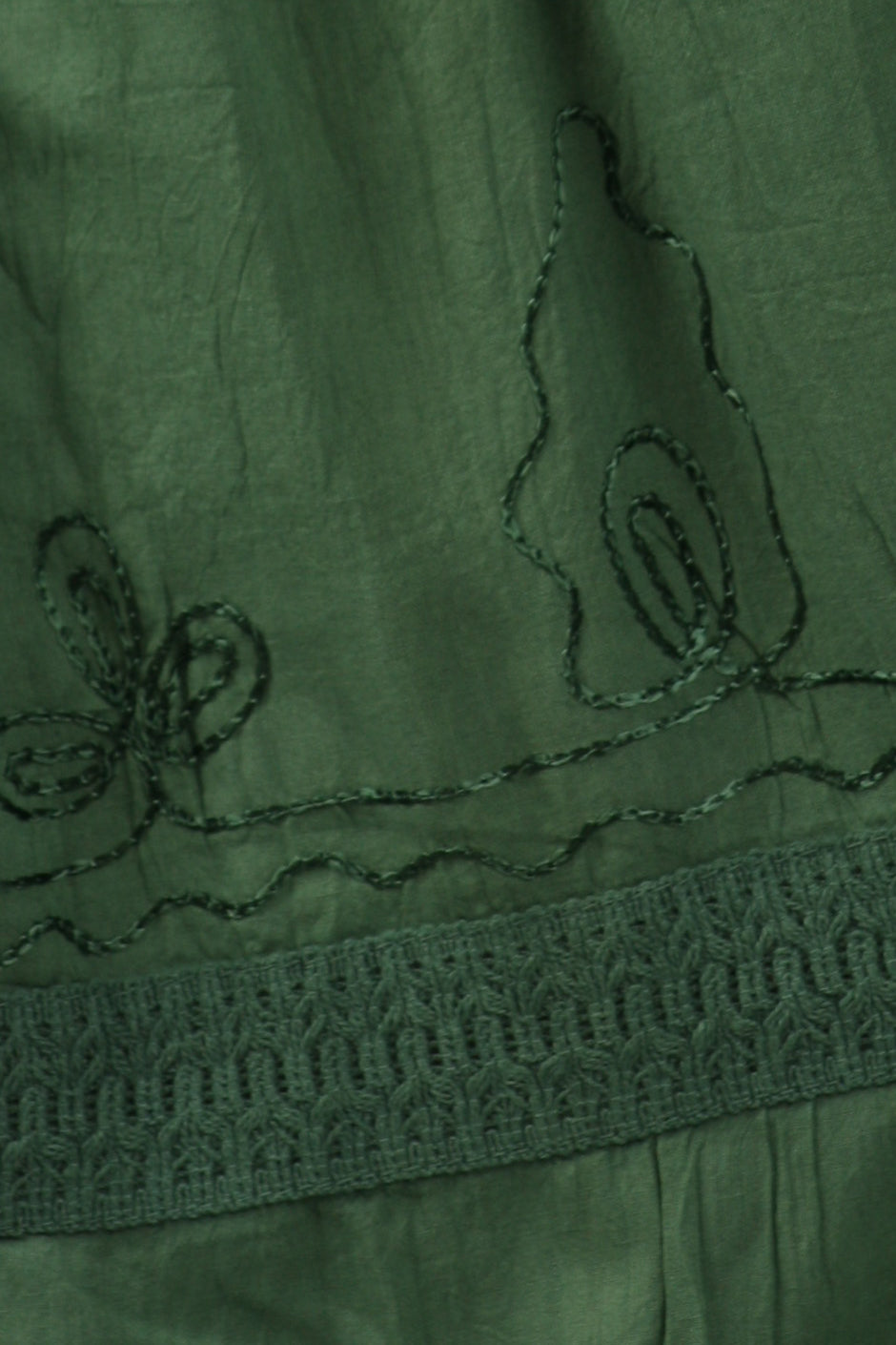 Sakkas - Solid Embroidered Gypsy Cotton Skirt