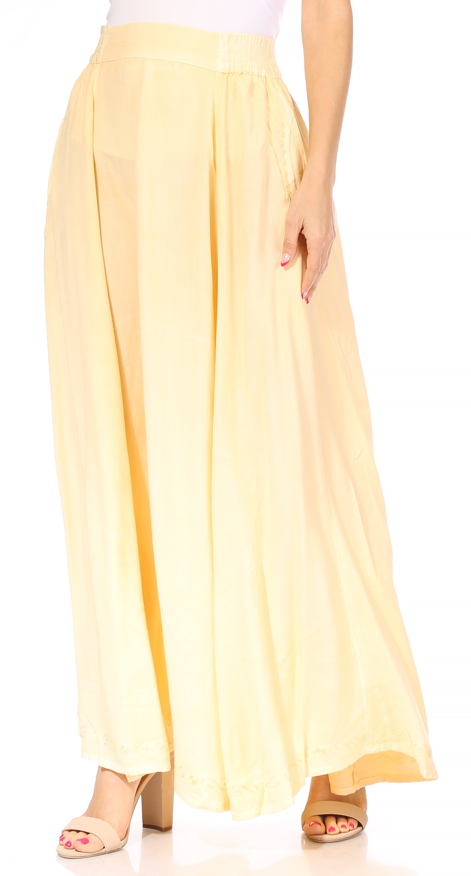Sakkas - Noemi Long Maxi Boho Skirt Elastic Waist & Pockets