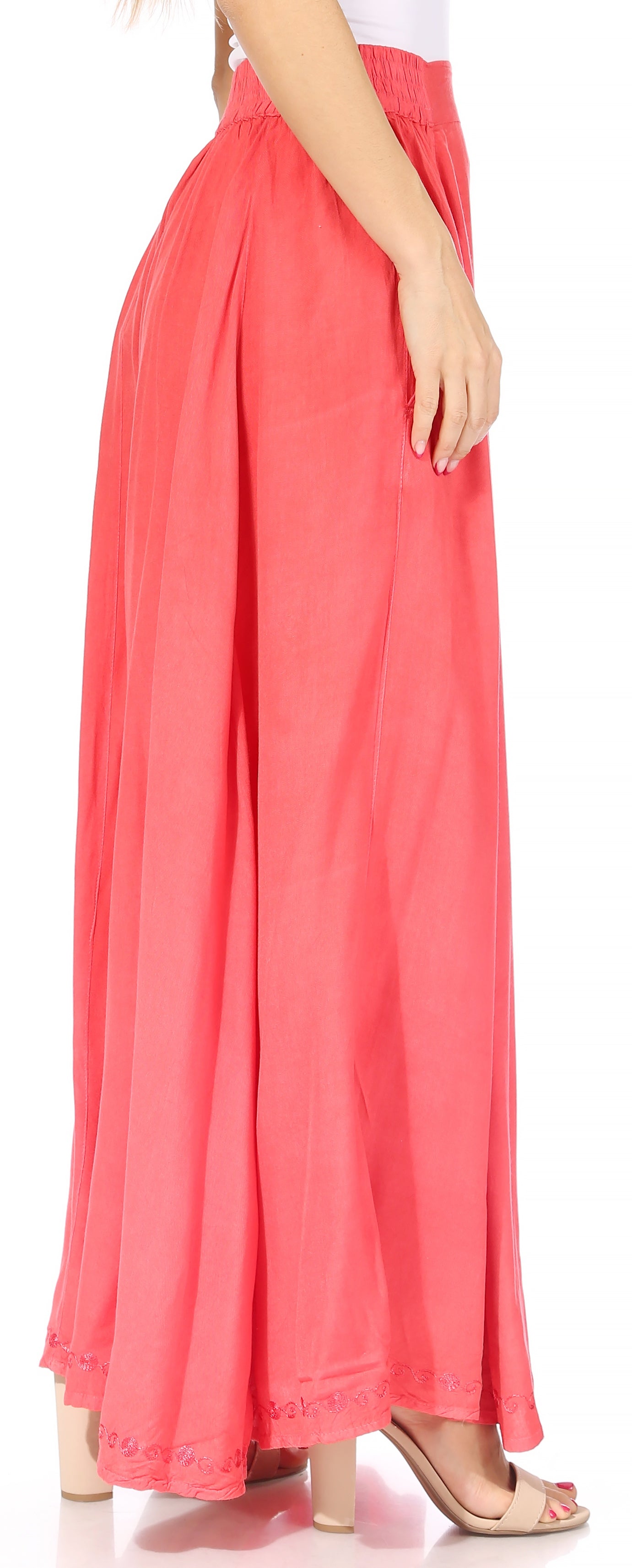 Sakkas - Noemi Long Maxi Boho Skirt Elastic Waist & Pockets