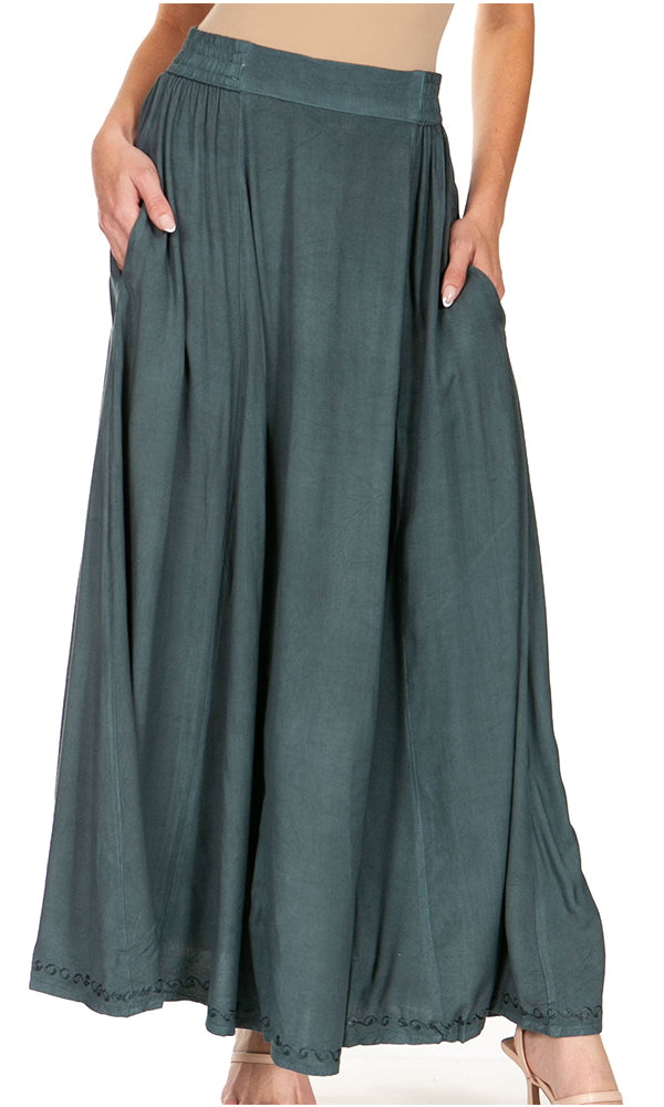 Sakkas - Noemi Long Maxi Boho Skirt Elastic Waist & Pockets