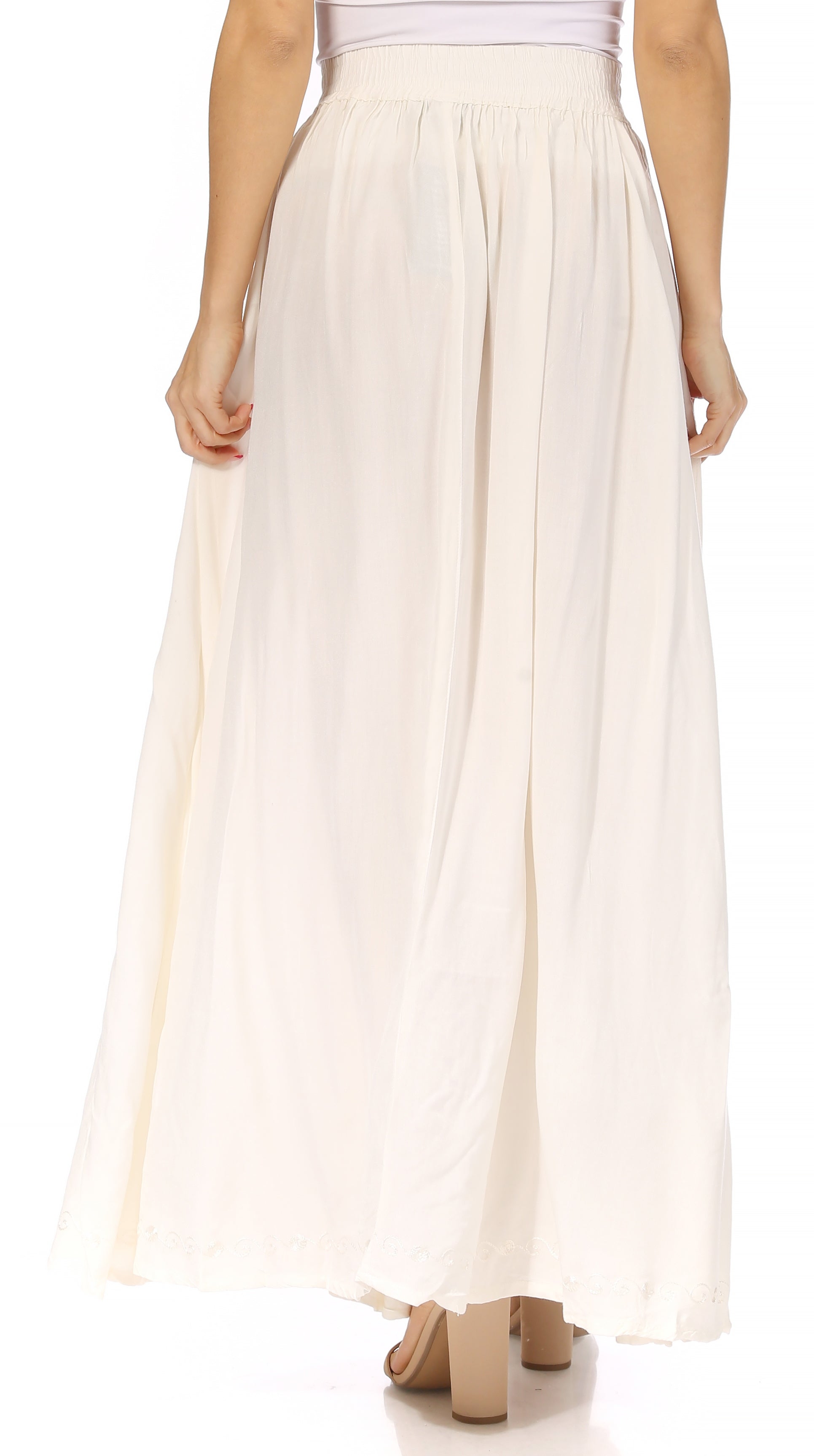 Sakkas - Noemi Long Maxi Boho Skirt Elastic Waist & Pockets