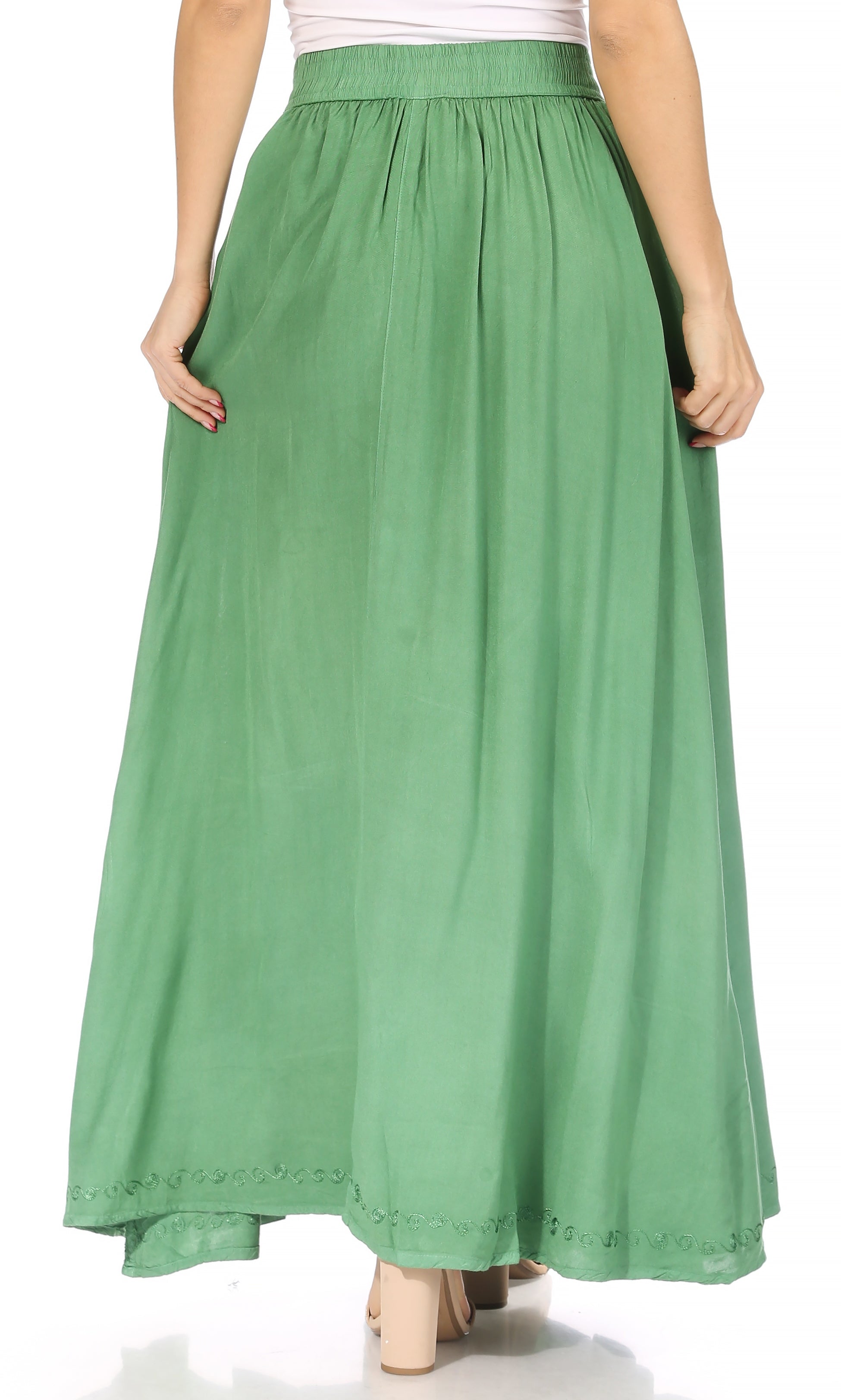 Sakkas - Noemi Long Maxi Boho Skirt Elastic Waist & Pockets