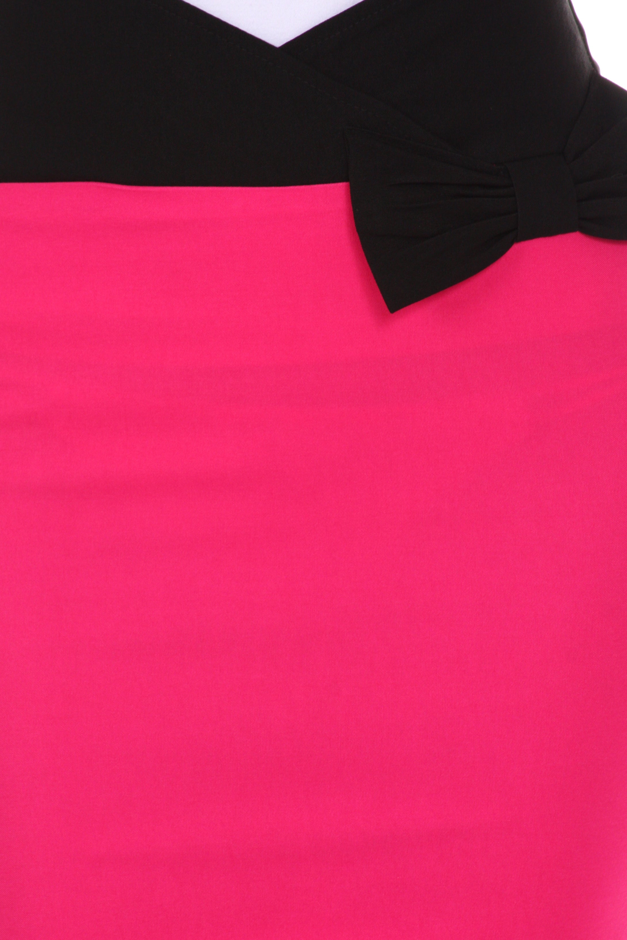 Sakkas - Scallop High Waist Stretch Pencil Skirt with Bow
