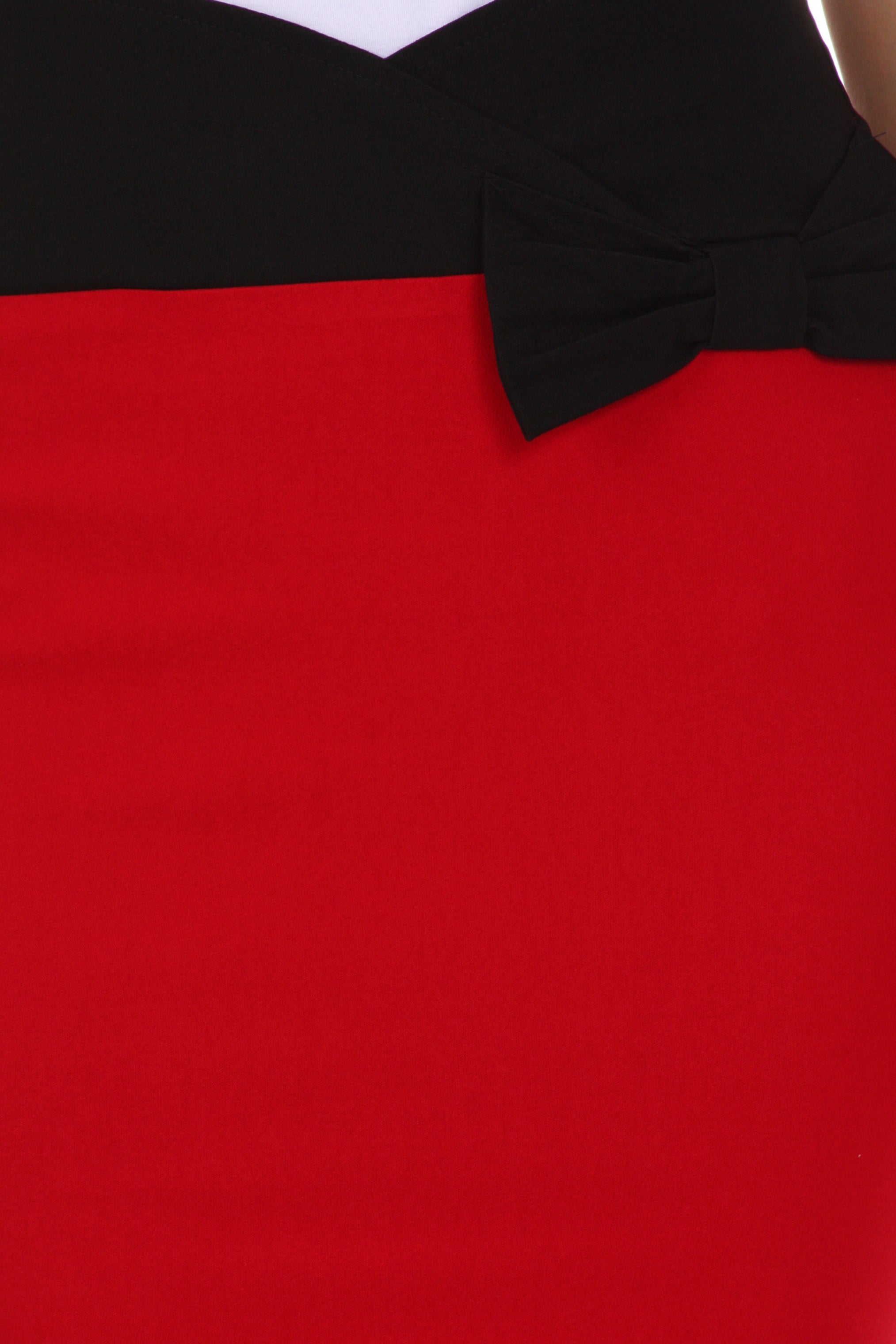 Sakkas - Scallop High Waist Stretch Pencil Skirt with Bow