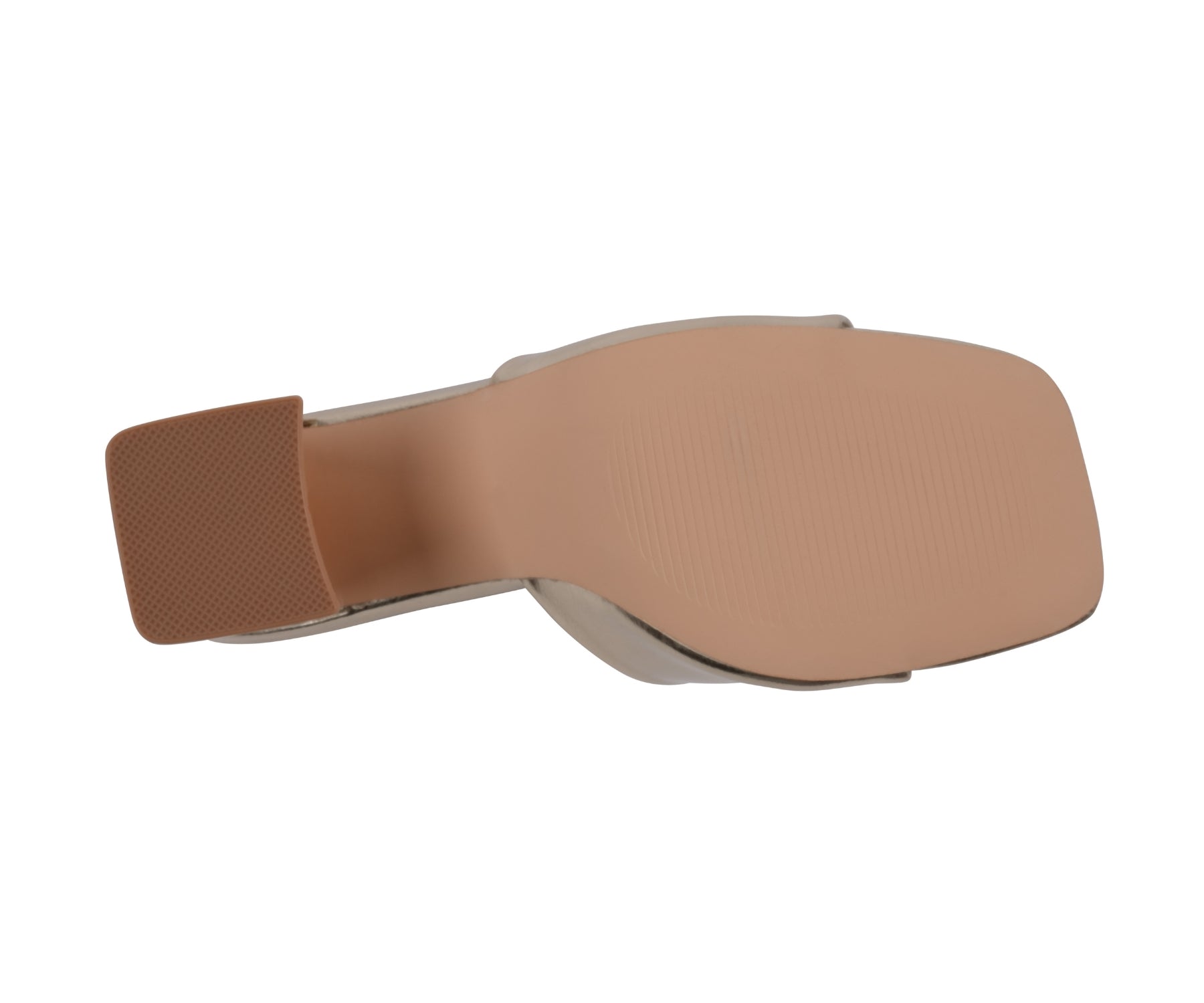 Brown sandal sole on a white background