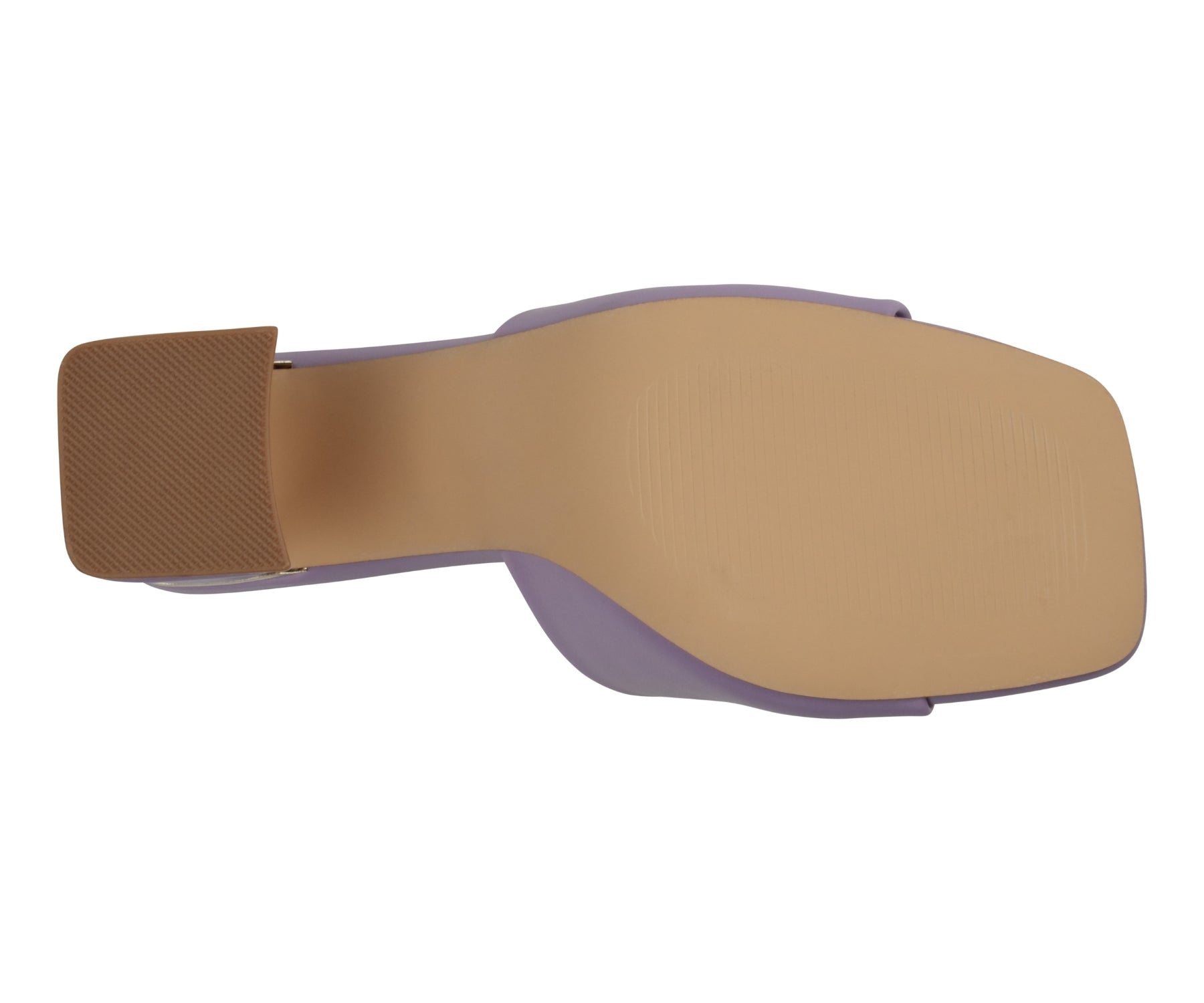 Brown sole of a shoe on a white background