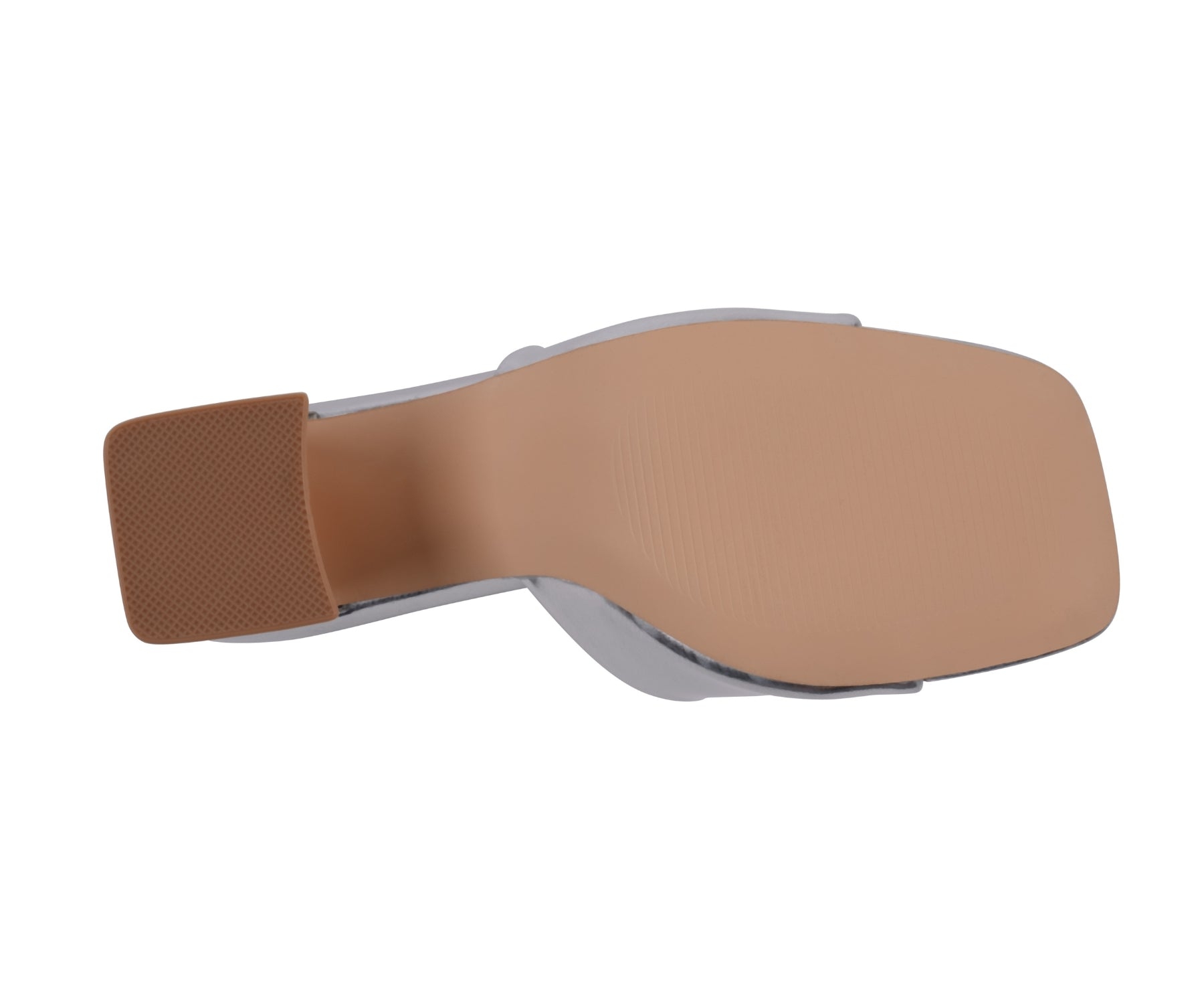 Brown shoe sole on a white background