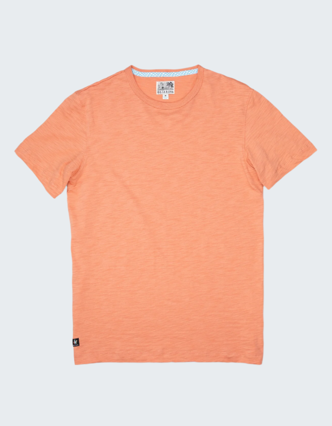 Solid Burnt Coral Slub Pima Tee