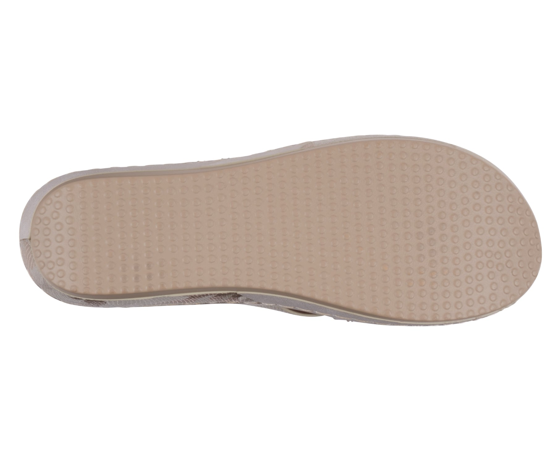 Beige shoe sole on a white background