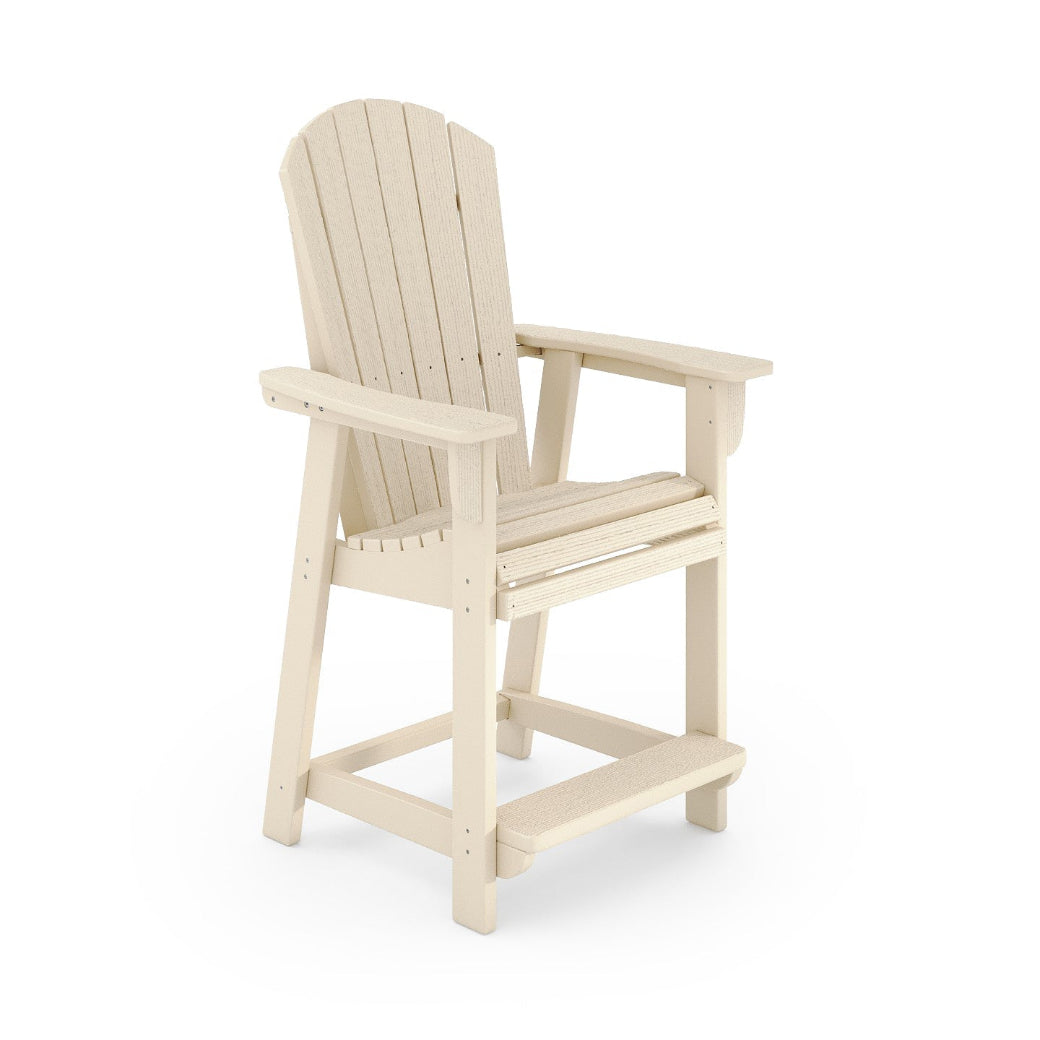 Beige Adirondack chair on a white background