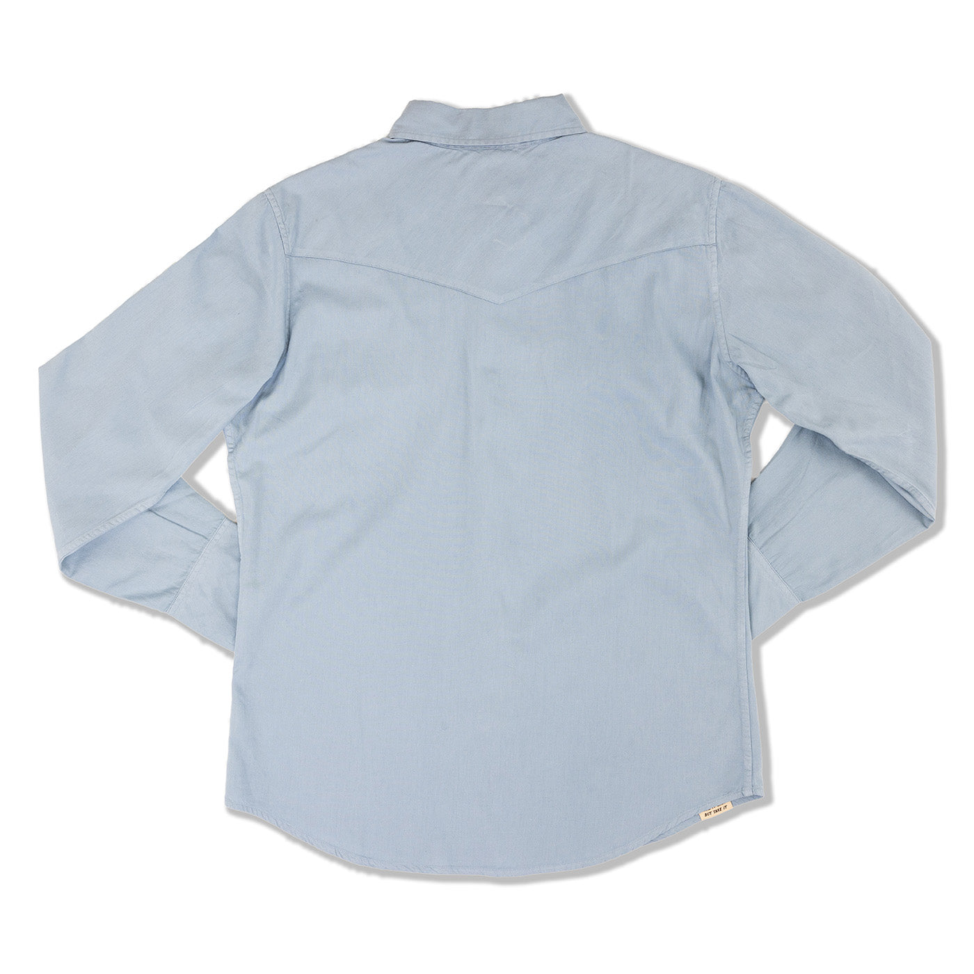 Light blue shirt on a white background