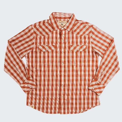Red and white checkered shirt on a white background