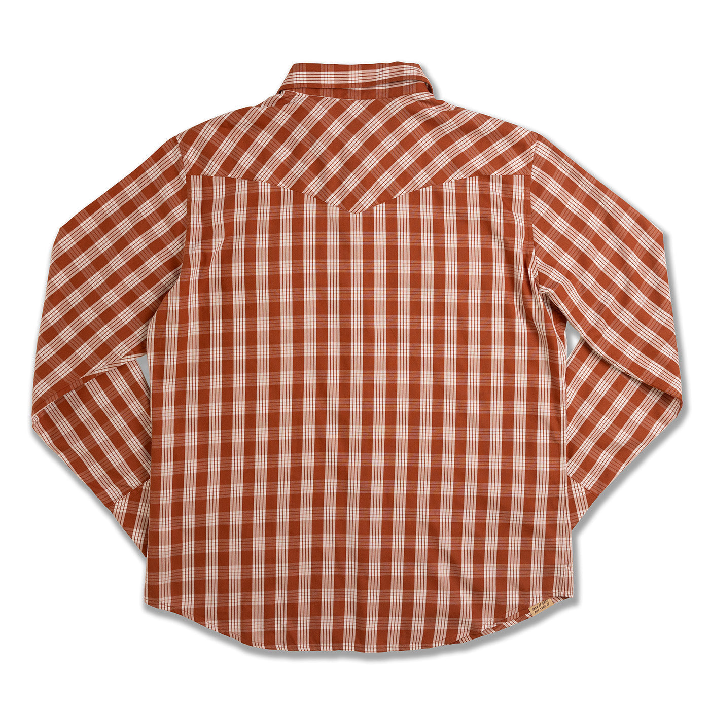 Red and white checkered shirt on a white background
