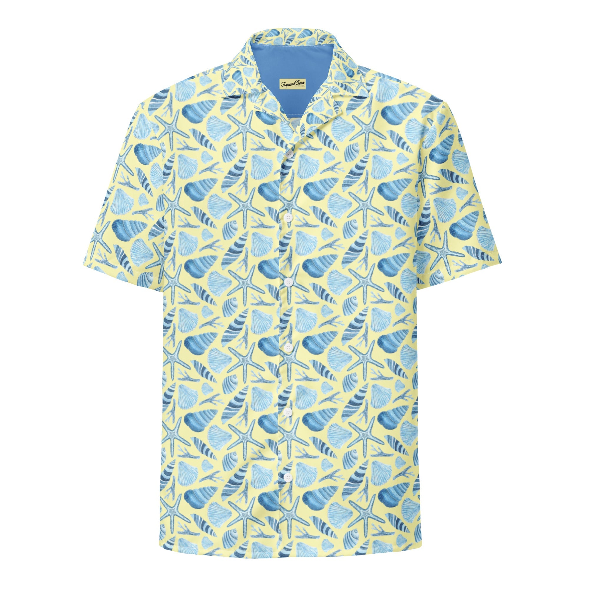 Sunny Shell Button Down Hawaiian Shirt