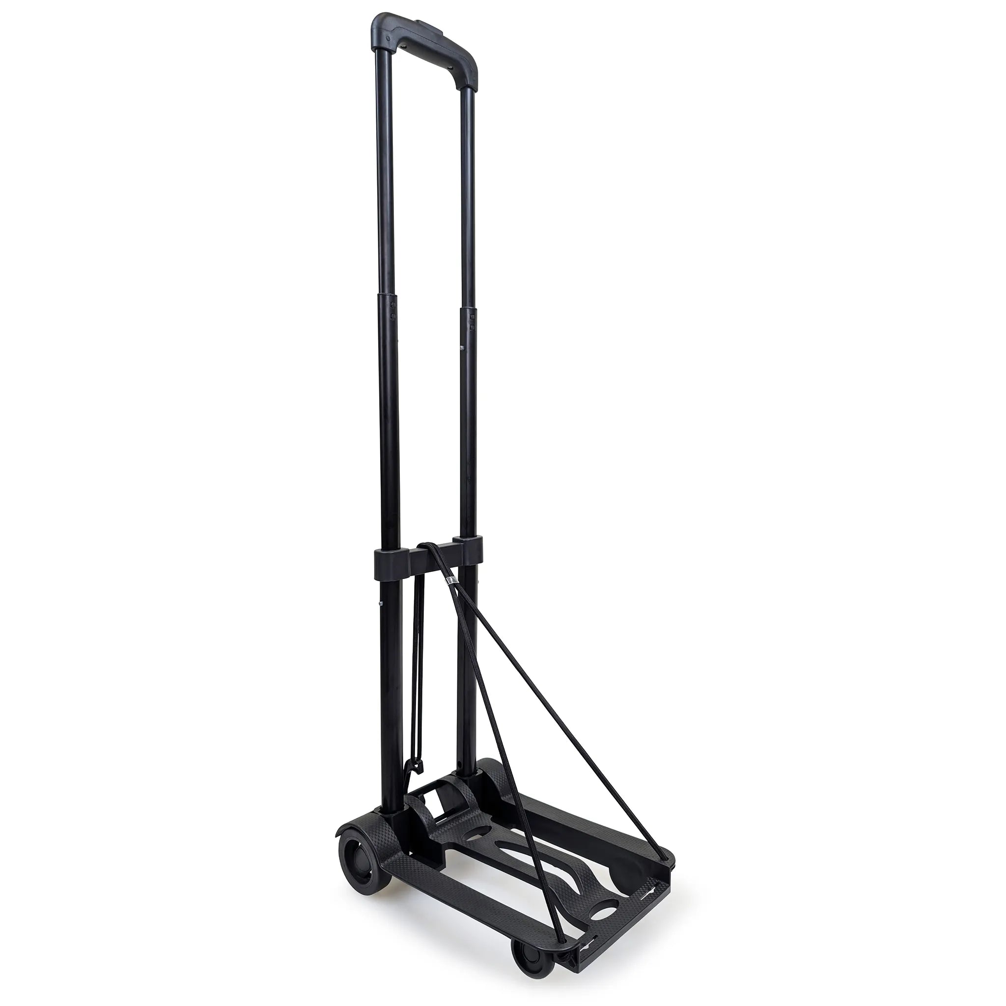 Black hand truck on a white background