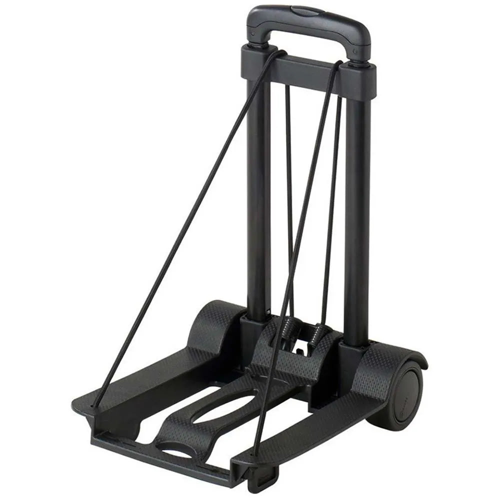 Black hand truck on a white background