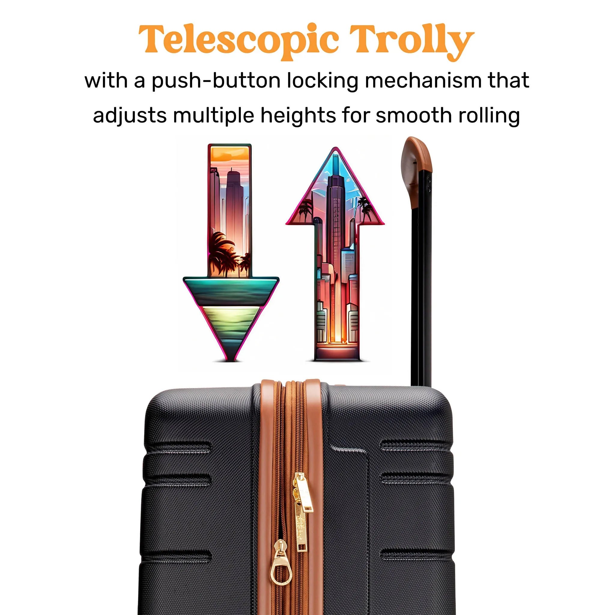 Brickell Three Piece Expandable Retro Luggage Set
