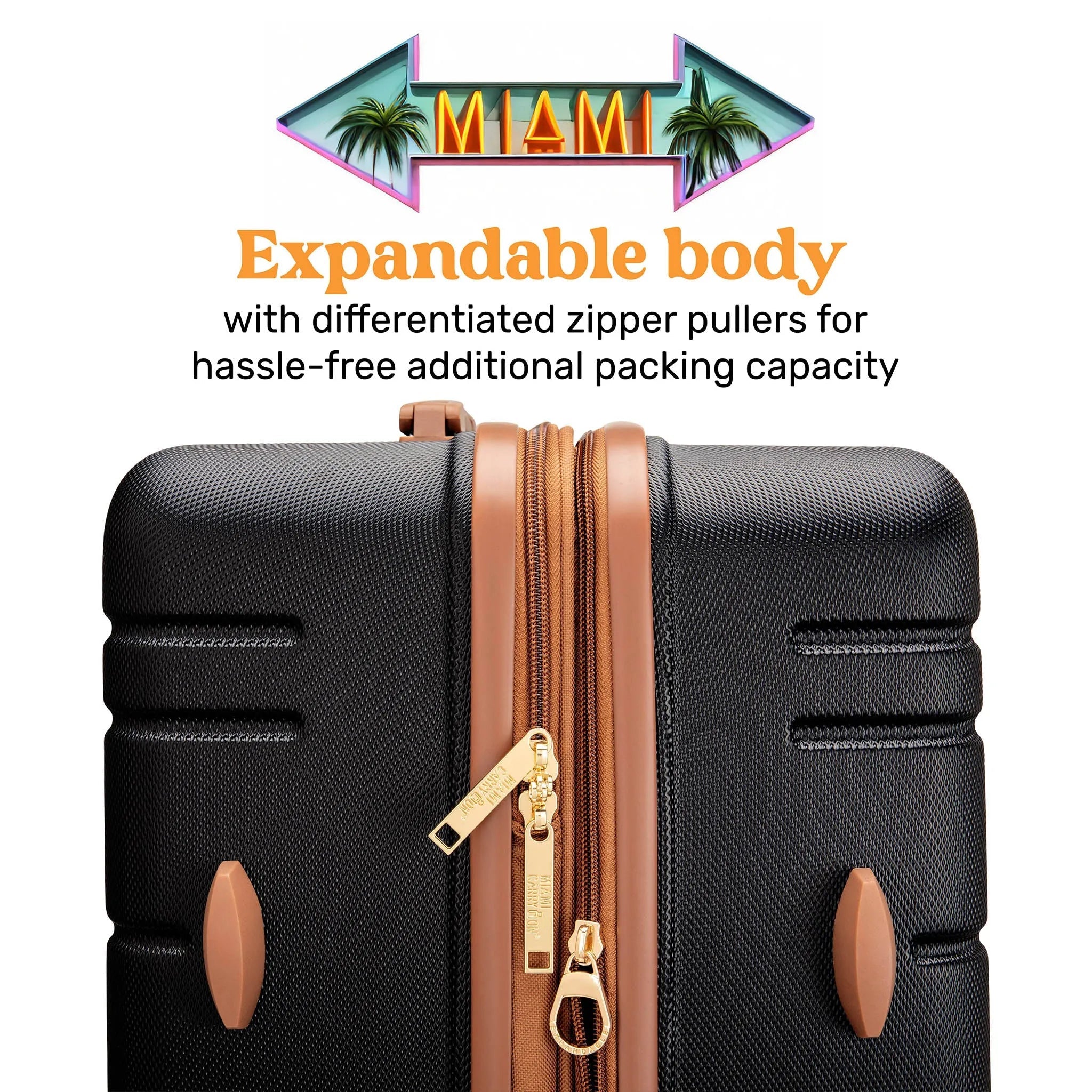 Brickell Three Piece Expandable Retro Luggage Set