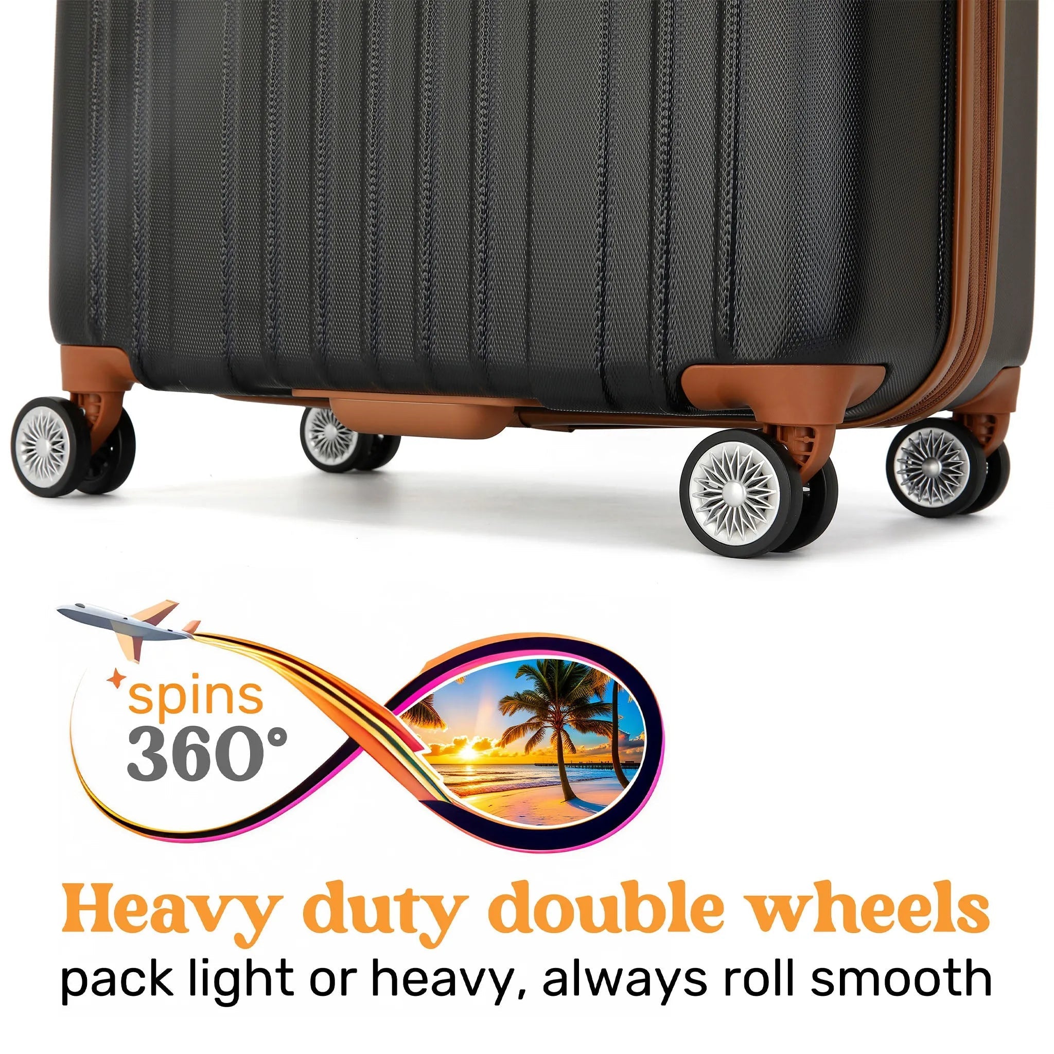 Collins Three Piece Expandable Retro Luggage Set