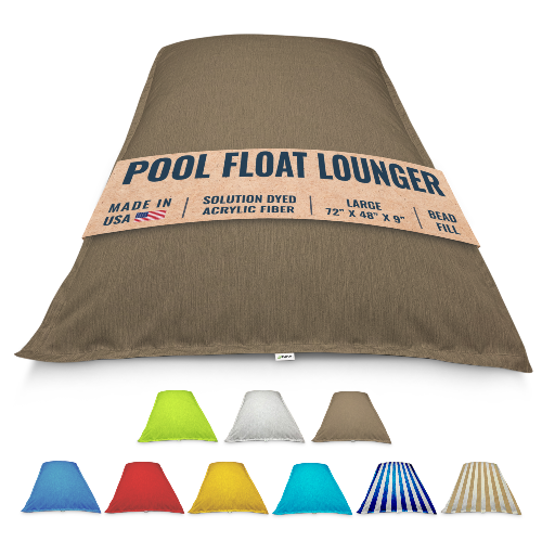 Bean Products - Pool Float Bean Bag Lounger - Extra Large No Air Inflation needed, Made in USA
