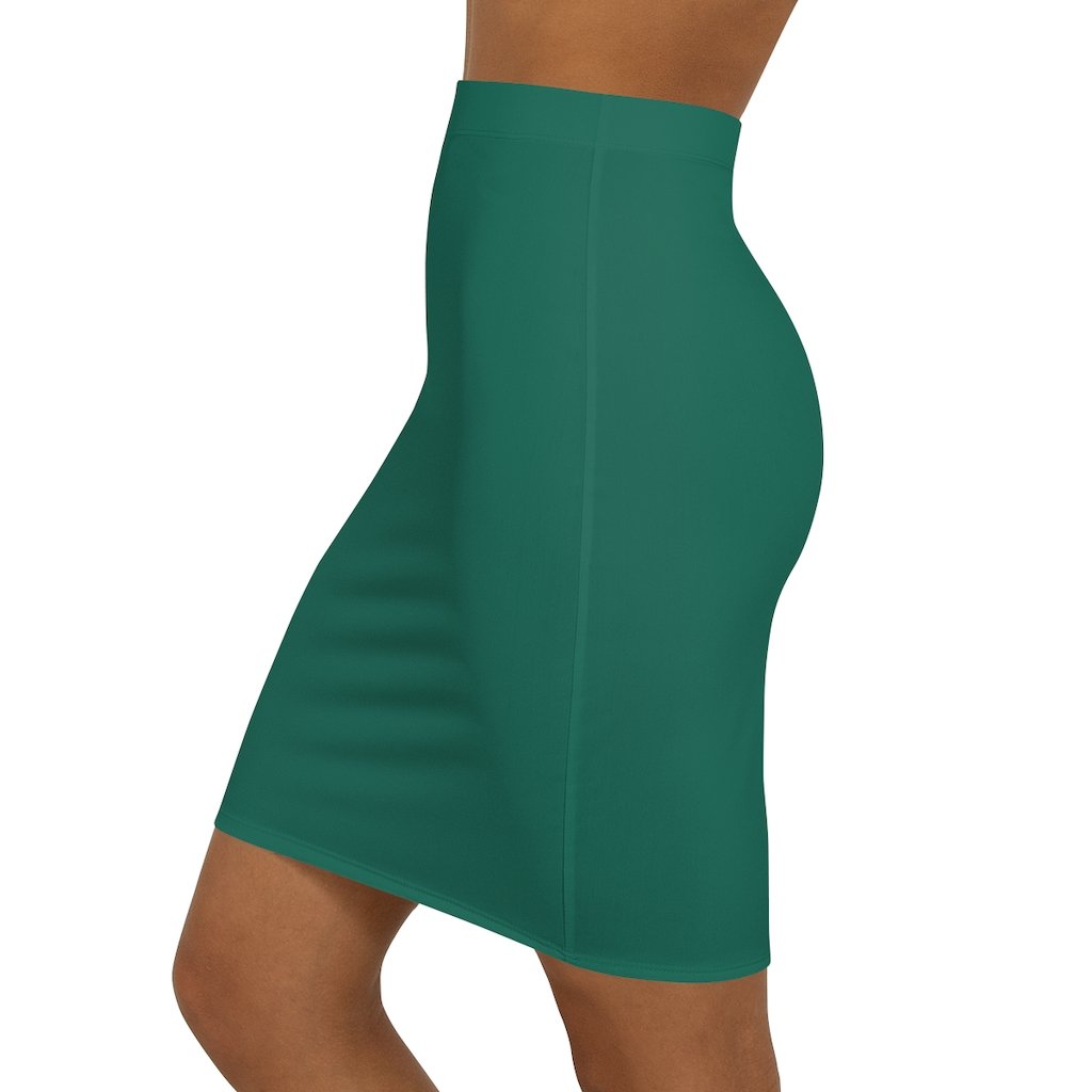 Teal Green Pencil Skirt