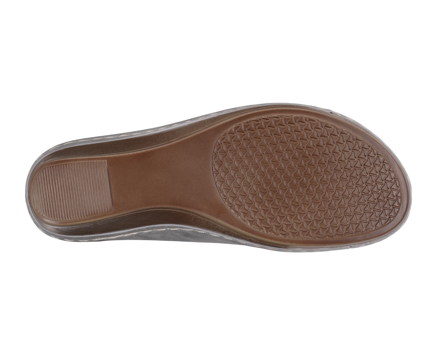 Brown shoe sole on a white background