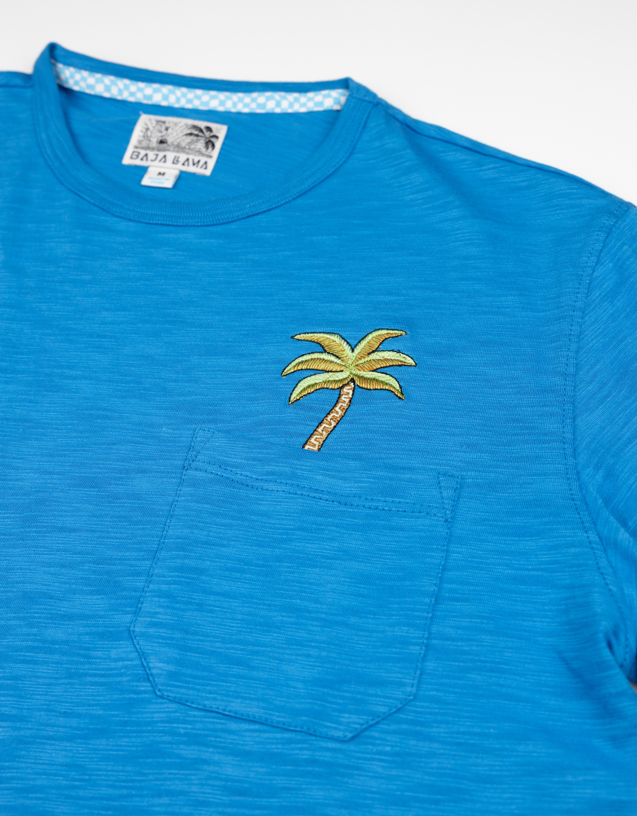 Palm Tree Slub Pima Pocket Tee
