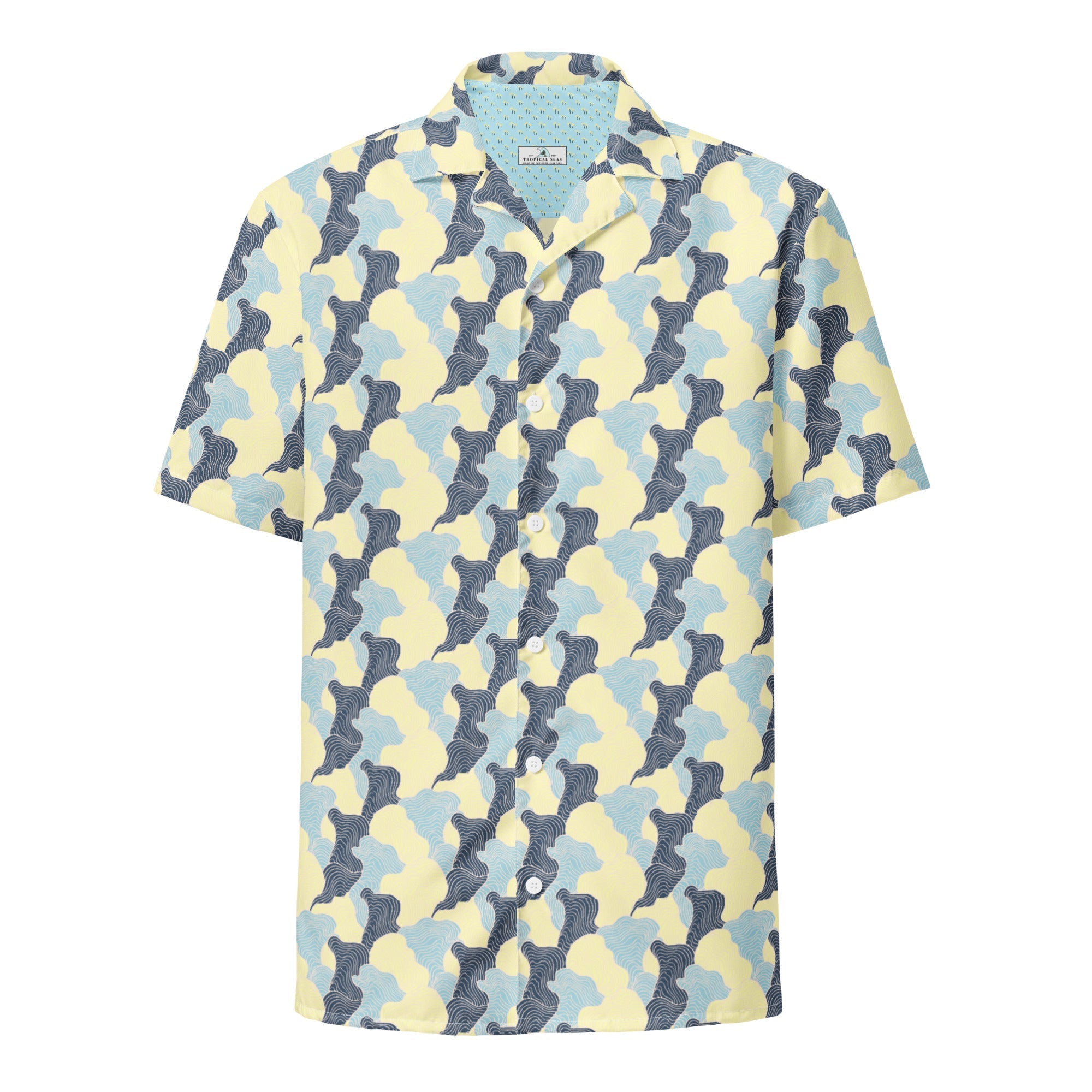 Tropical Swirl Button Down Hawaiian Shirt