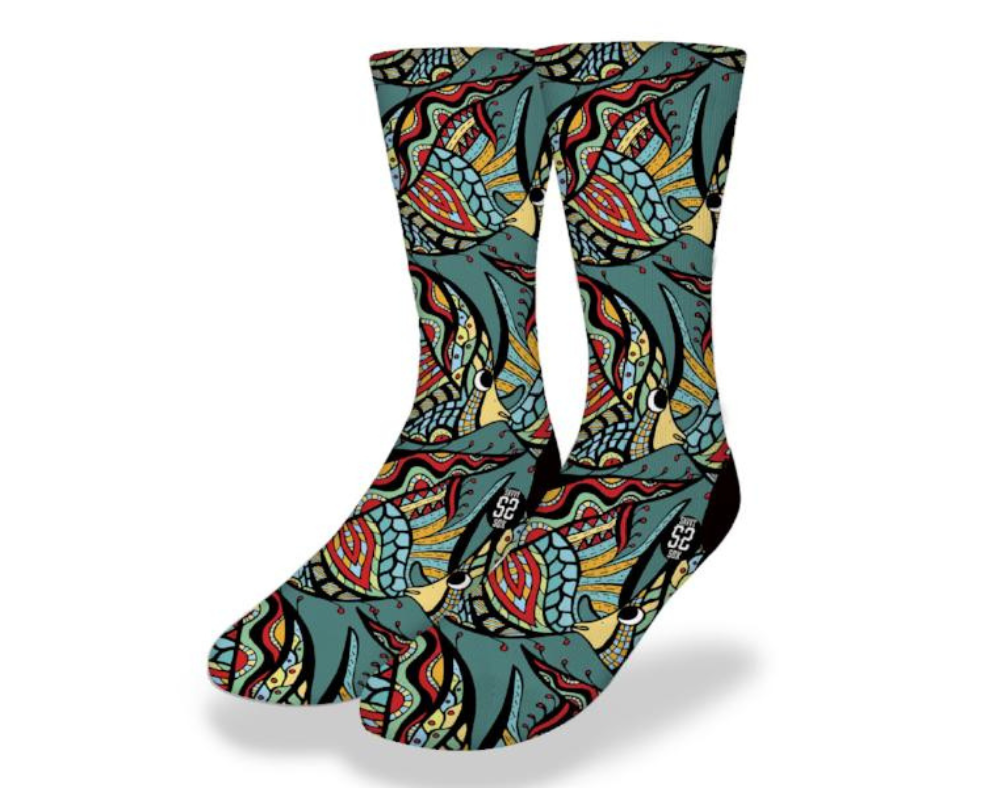 Reef Fish Abstract Art Socks