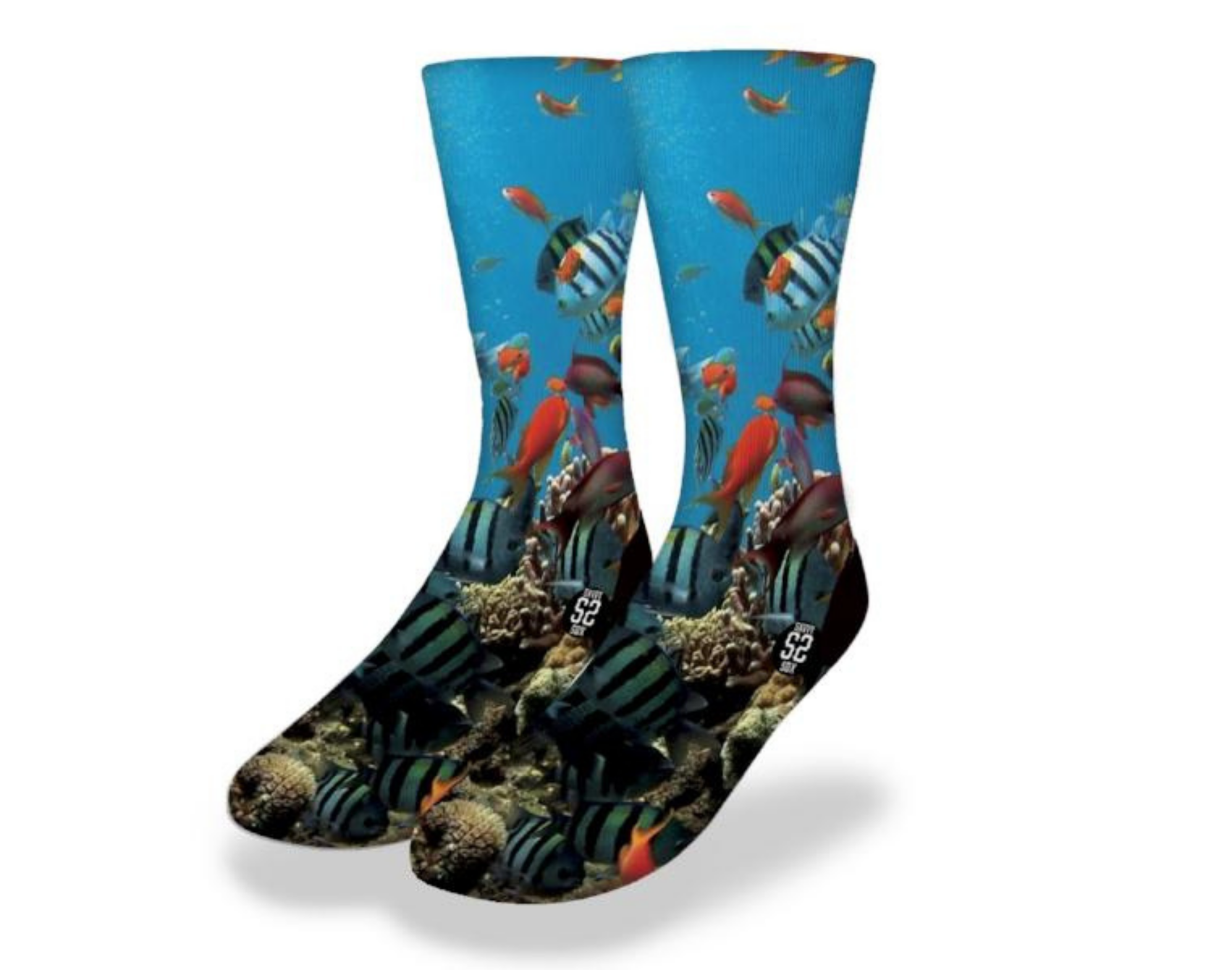 Underwater Technicolor Coral Reef Socks