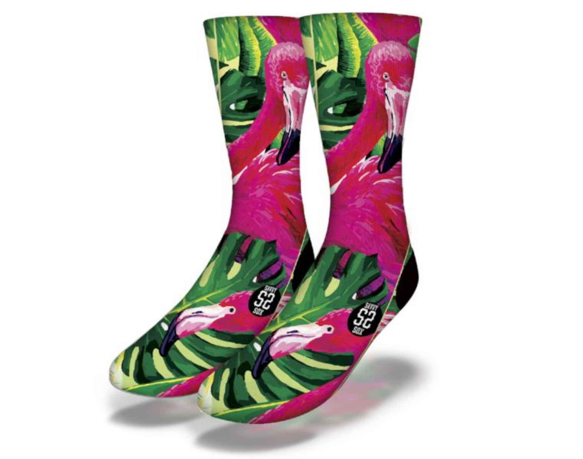 Tickled Pink Retro Flamingo Socks