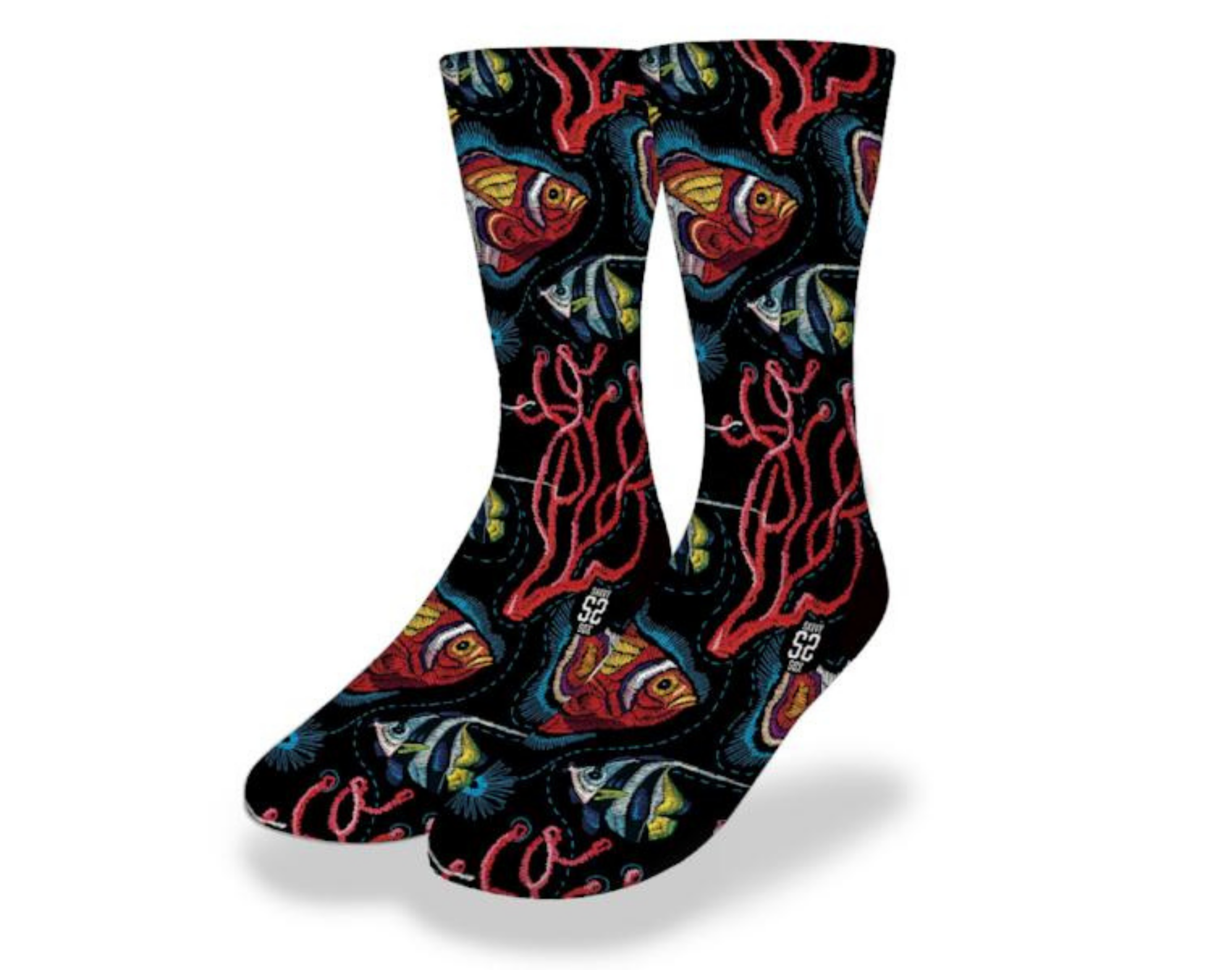 Tropical Fish and Red Coral Socks