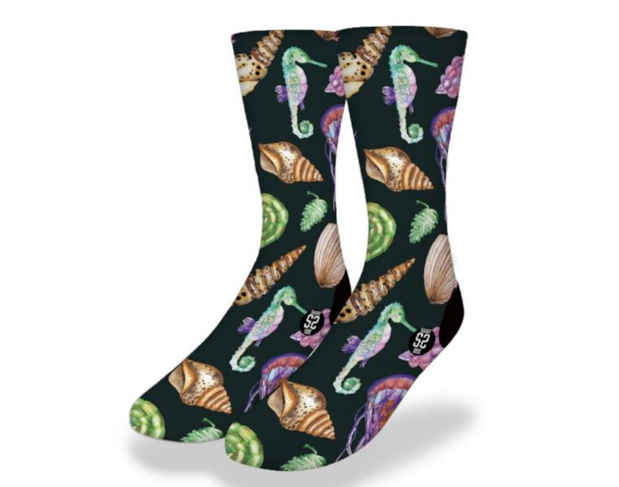 Seahorses and Seashells Socks