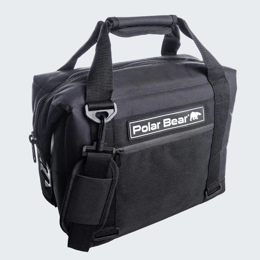 Black bag with 'Polar Bear' logo on a white background