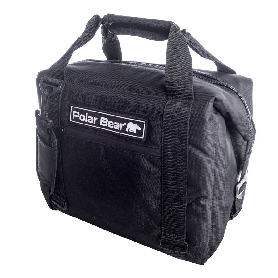 Black bag with a visible Polar Bear logo on a white background