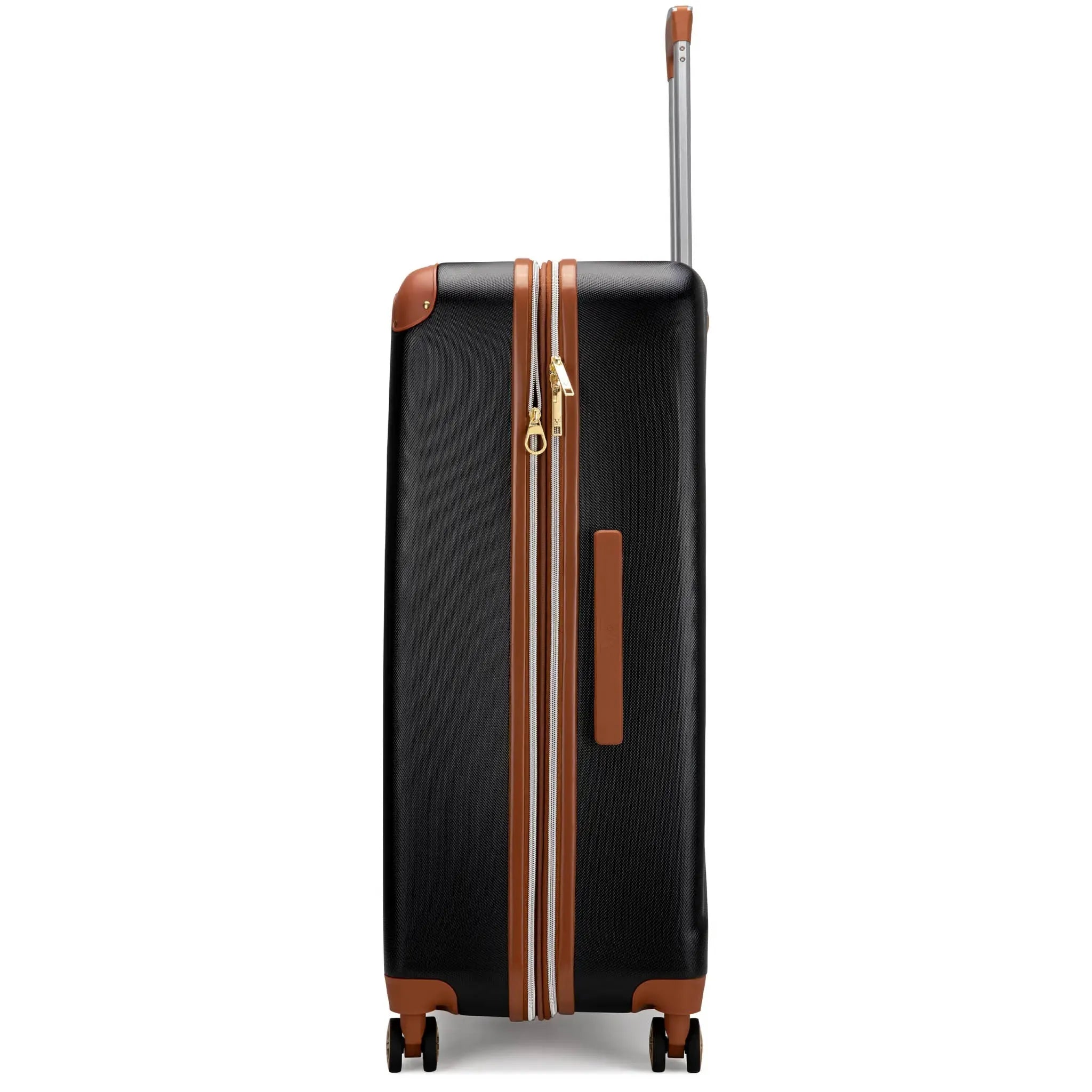 Vintage Three Piece Expandable Retro Luggage Set