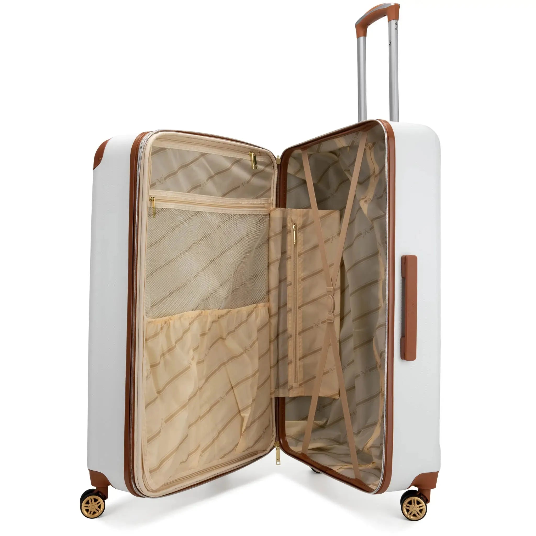 Vintage Three Piece Expandable Retro Luggage Set