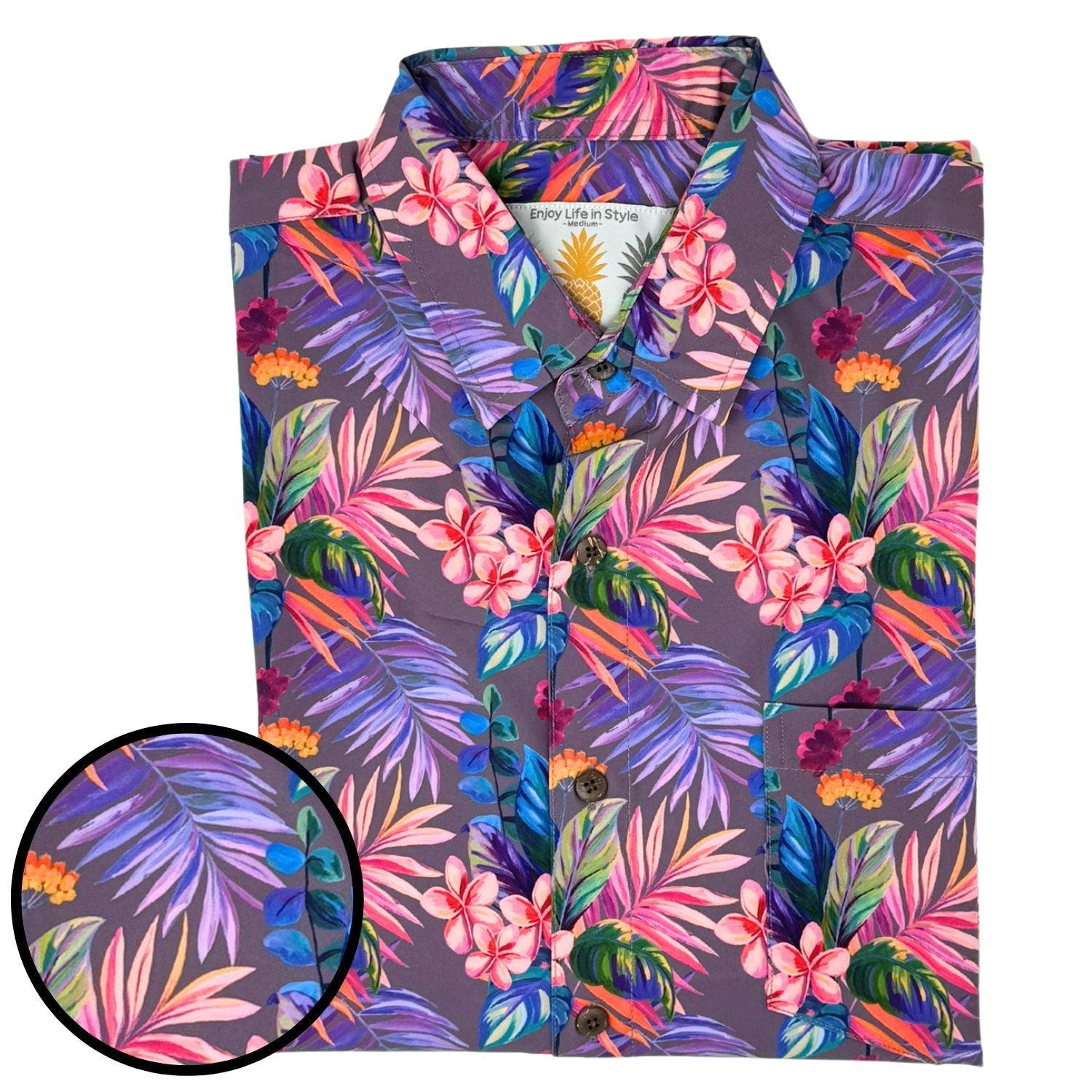 Super Stretch Vacation Palms Hawaiian Shirt