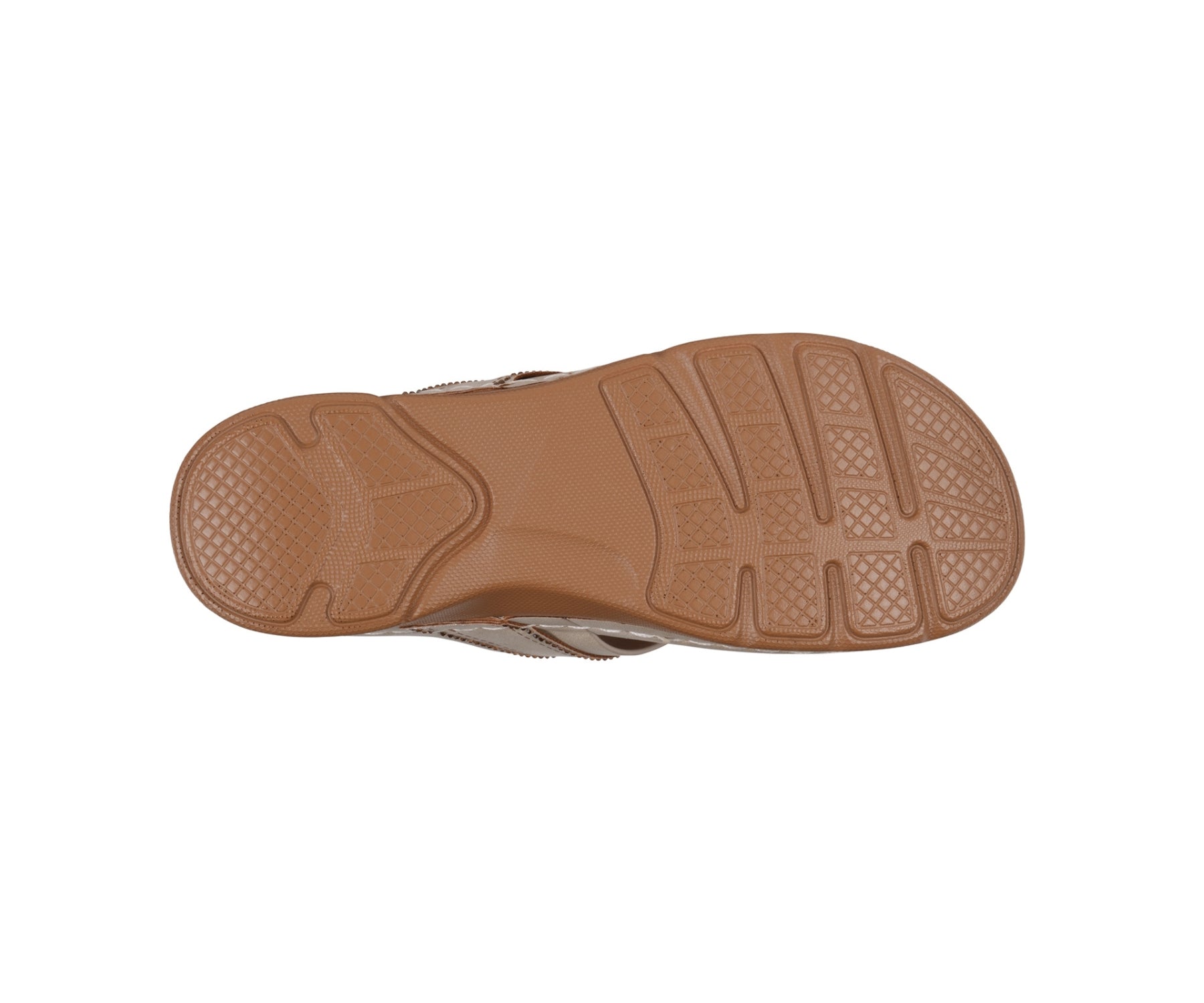Brown sole of a shoe on a white background