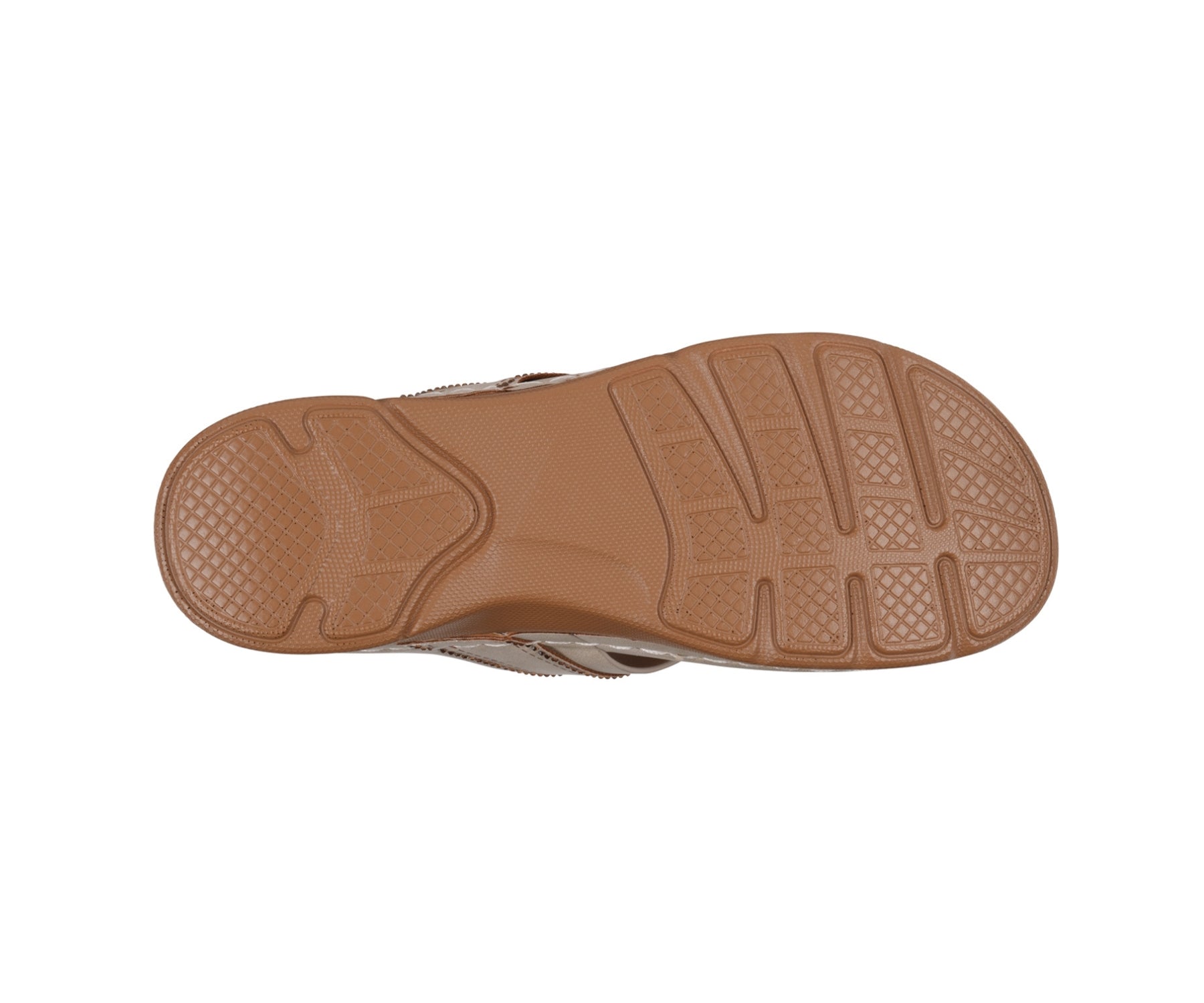 Brown sole of a shoe on a white background