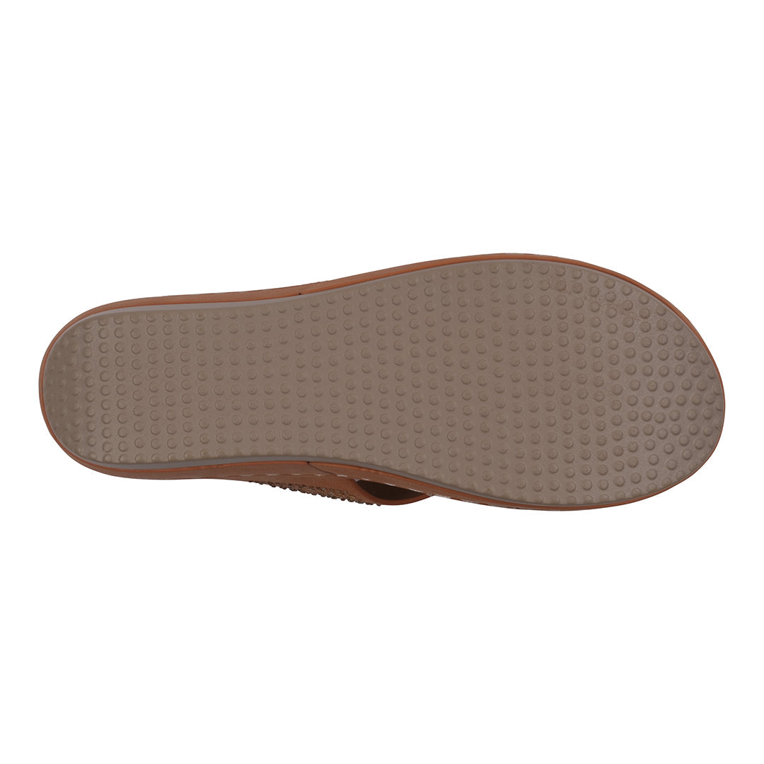 Brown shoe sole on a white background