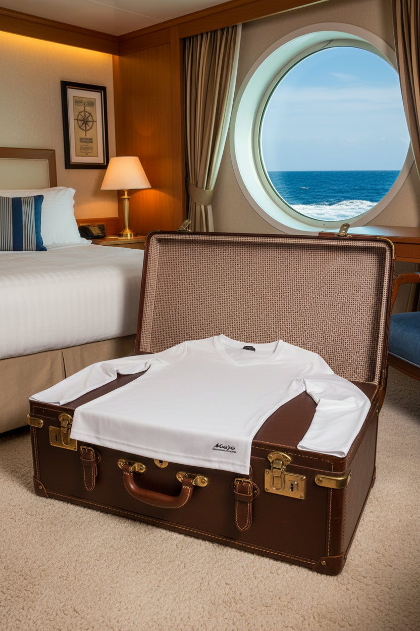 White long-sleeve athletic shirt with brand logo on a white background